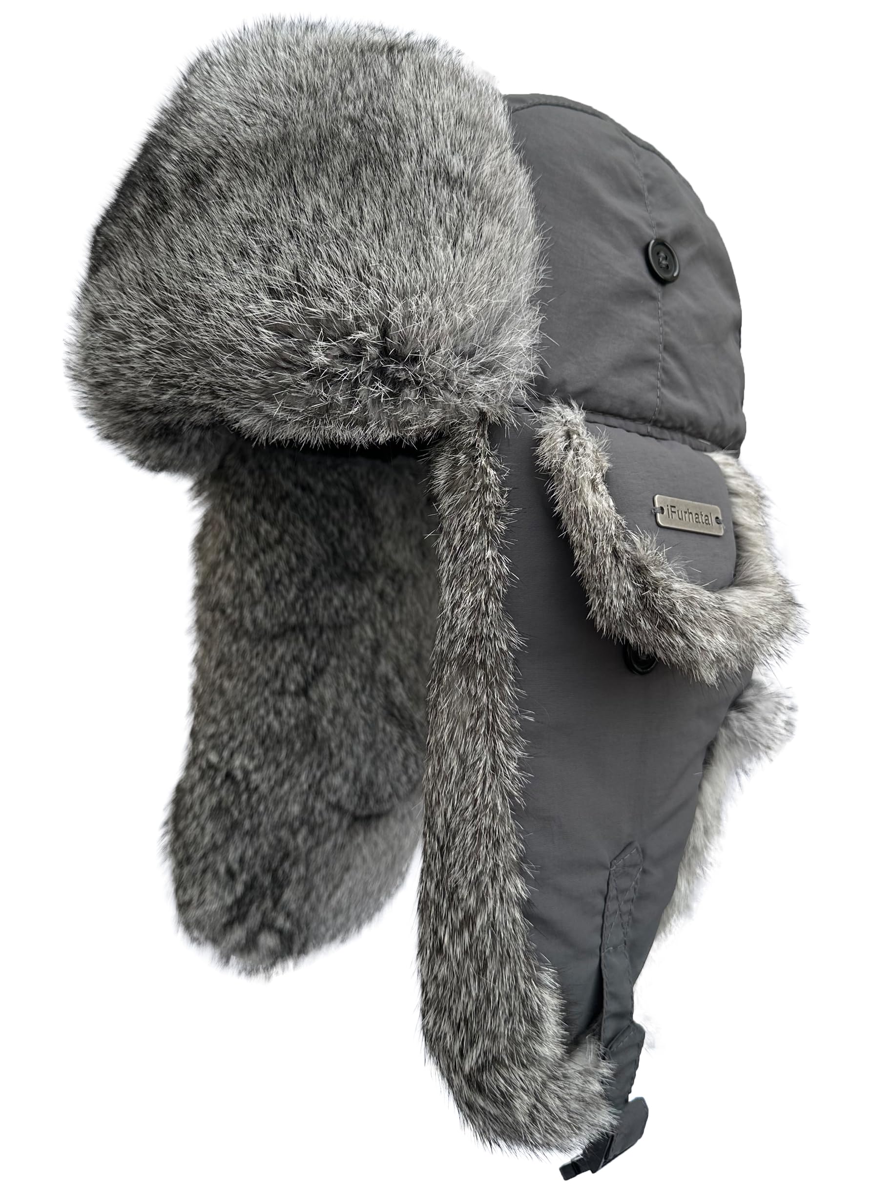 Winter Trapper Hat for Men Women 100% Real Rabbit Fur Russian Fur Winter Ushanka Hat Men Aviator Hat Mens Trapper Hat