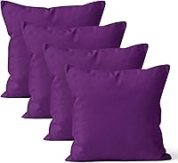 Vista 11 de Encasa XO Juego de 4 fundas de almohada de 24 x 24 pulgadas Sin relleno Fundas de almohada de algodón para sala de estar, cama, sofá, sofá