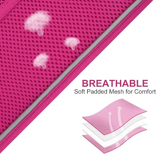 Miniatura 5 de Joytale arnés para perro, 12 colores, chaleco de malla transpirable, arnés acolchado suave reflectante para cachorros y perros extra pequeños, rosa