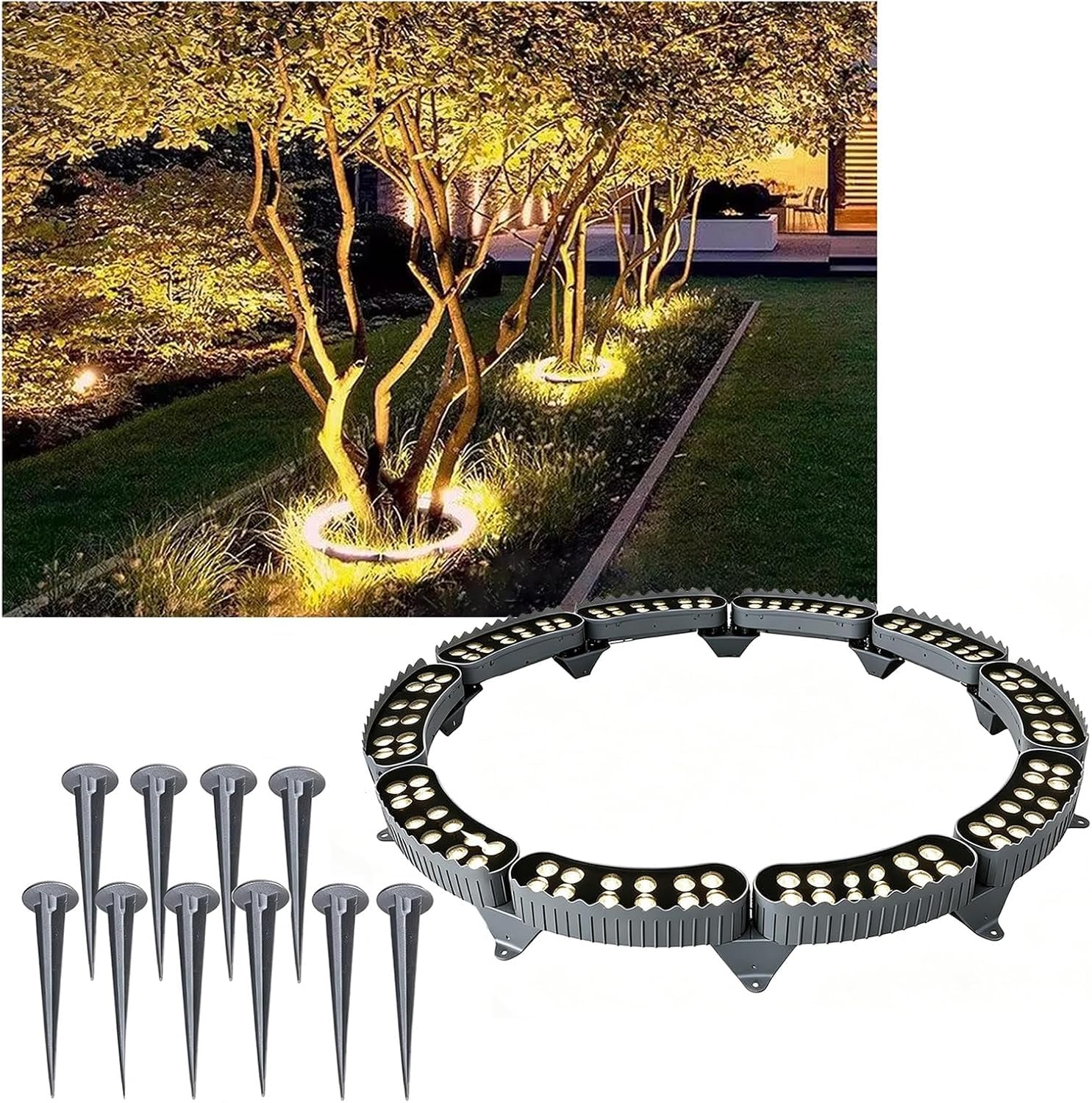 k3Mq9Rw Solar Tree Lights Outdoor LED Tree Spotlights, Suitable For Palm Trees, Courtyards, And Gardens(Rgb,10 Packs)