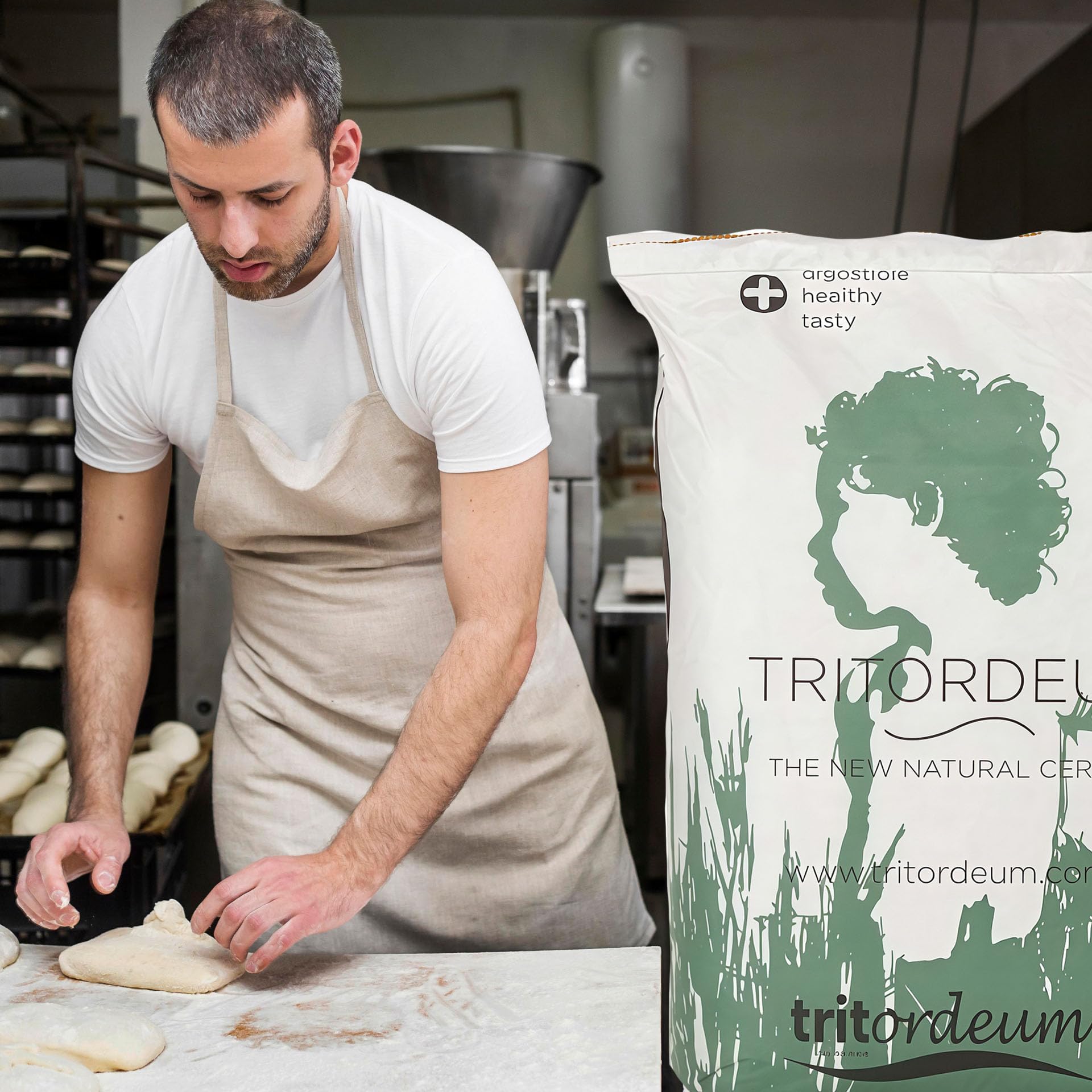 Harina de Tritordeum Ecológica Integral | Combinación de Trigo Duro y Cebada Salvaje | |Natural y Nutritiva | Ideal para Pan Artesanal saludable | Fácil de Digerir y con un Color atractivo | 25 Kg
