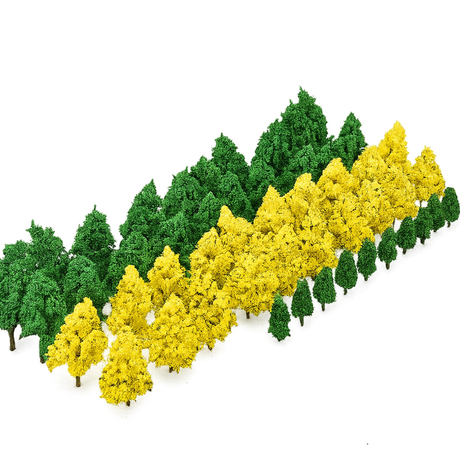 Green Stuff World 40 Pièces Arbre Miniature Modèle, 8-10 Cm Mixte Modèle Train Arbres, Mini