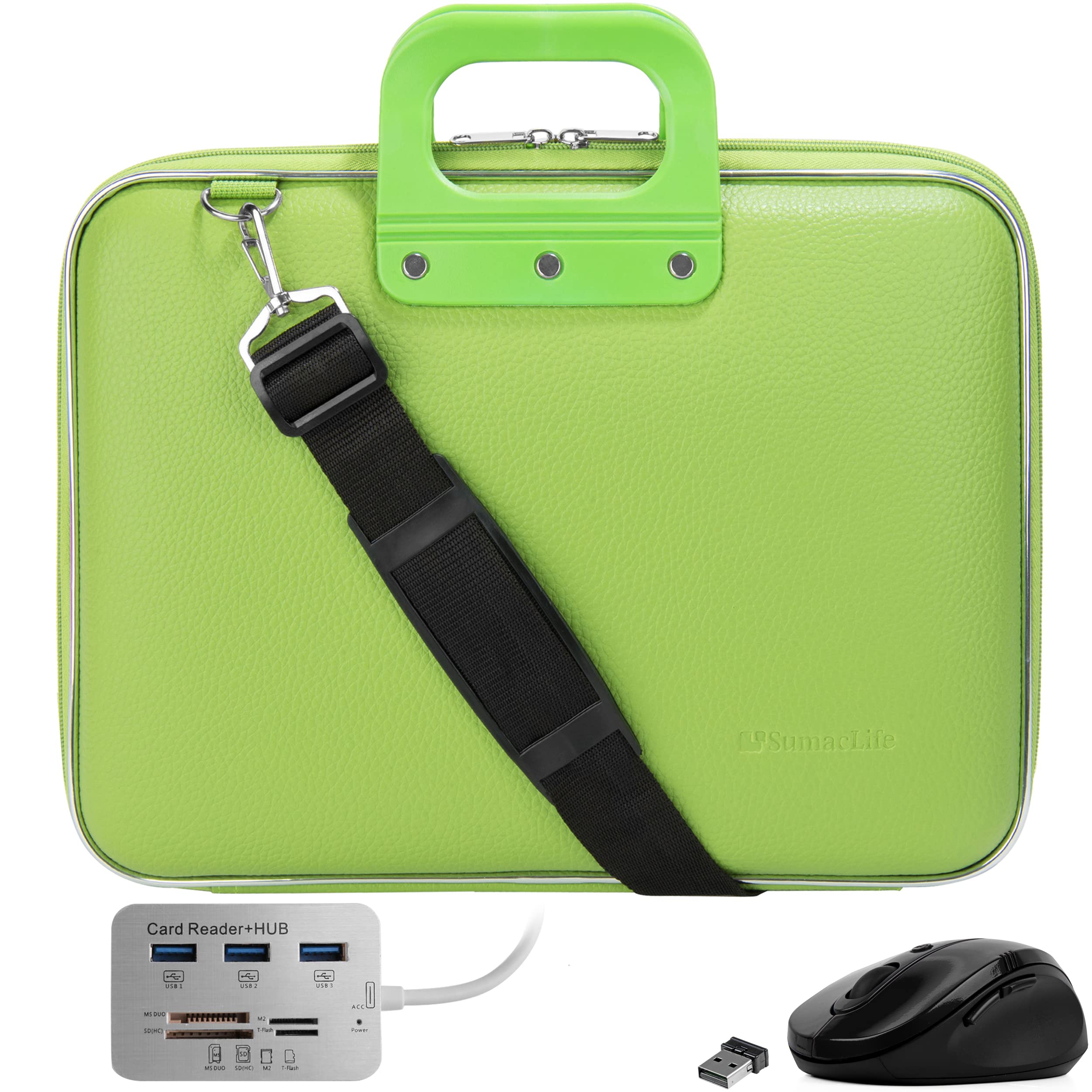 Mouse, USB C Hub, Laptop Carrying Case Briefcase Bag Compatible with 16-inch MacBook Pro 16-inch (Green)