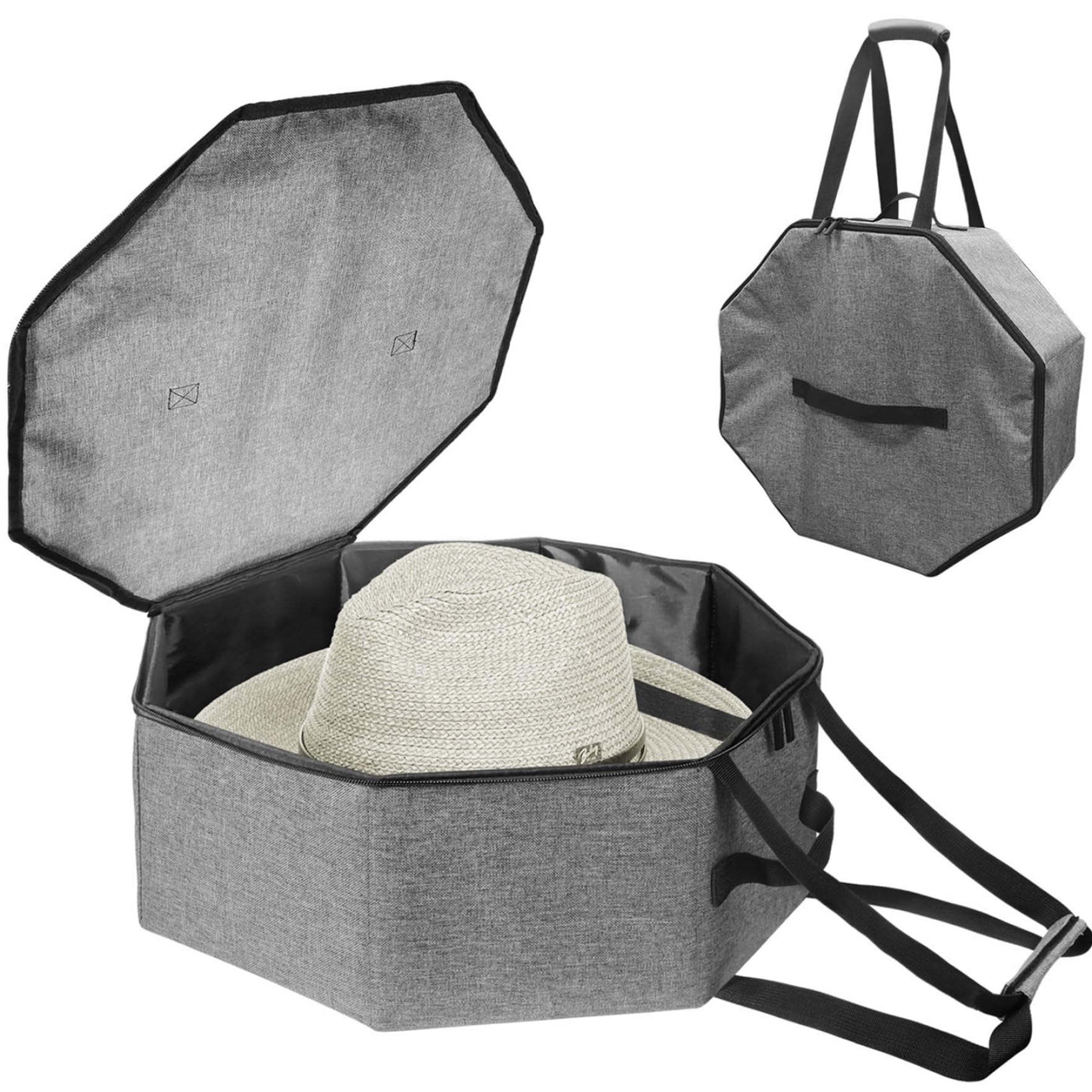 Boîte de rangement pour chapeaux de cowboy pliable pour dressing et voyage