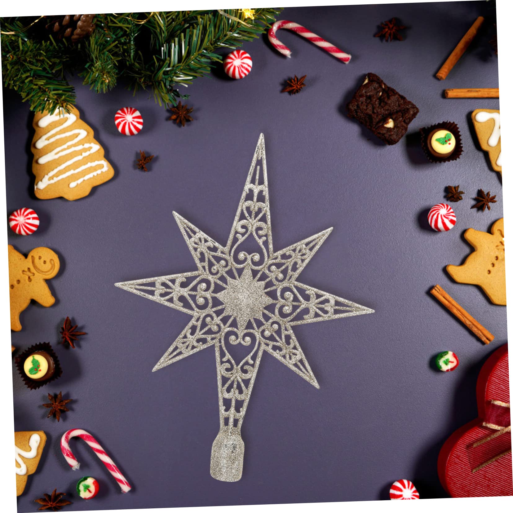 IMIKEYA 5 Pièces Arbre De Noël Top Étoile Ornement Étoile De Noël Décoration De Ornement d'arbre De Étoile Décoration Ment De Ment d'e De Décoration