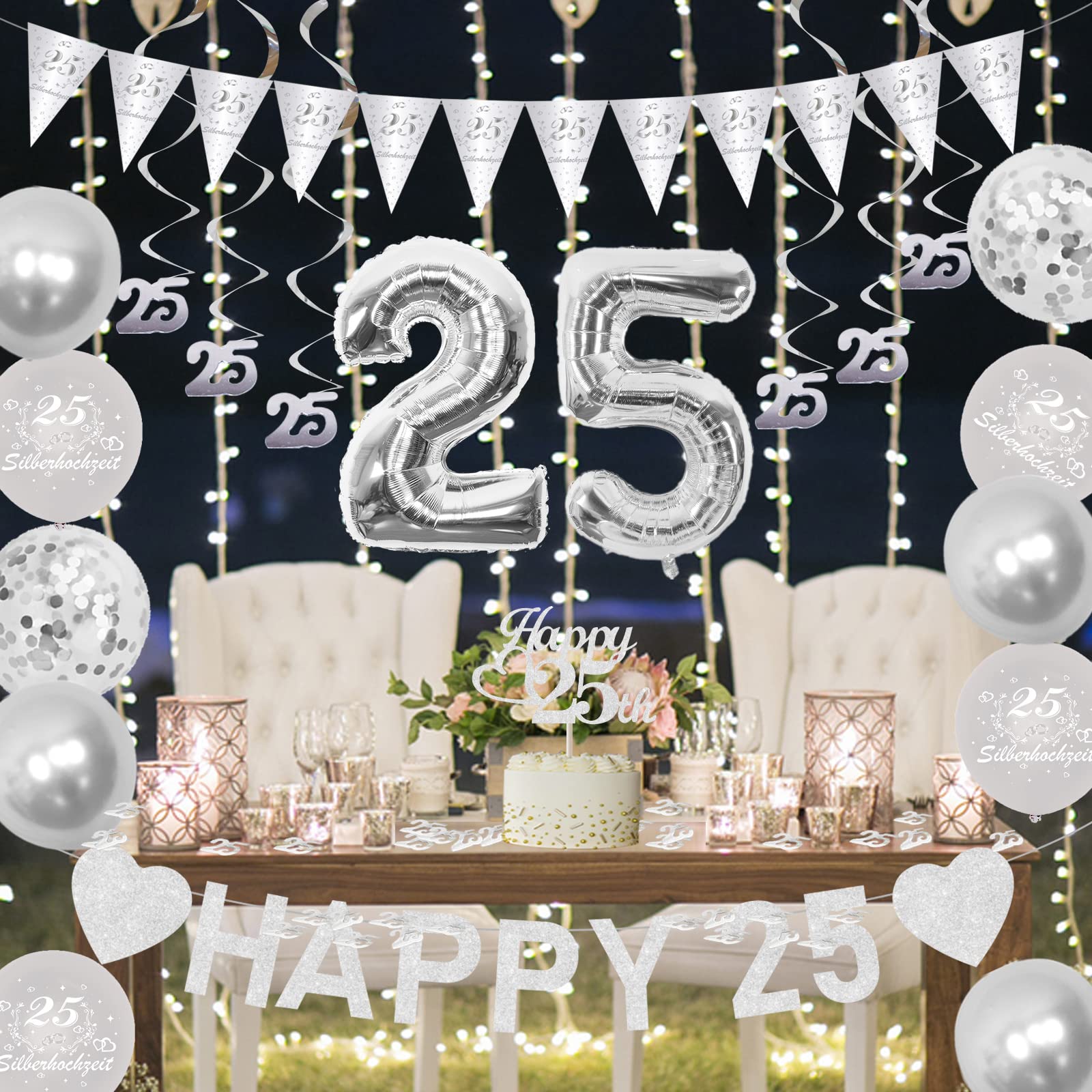 25 Year Anniversary Decorations Wedding Anniversary Decor 18