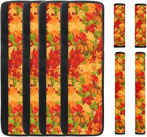 DISNIMO Cubiertas para manija de puerta de refrigerador de calabaza otoñal, 8 piezas Kithchen para nevera, microondas, lavavajillas, protector de