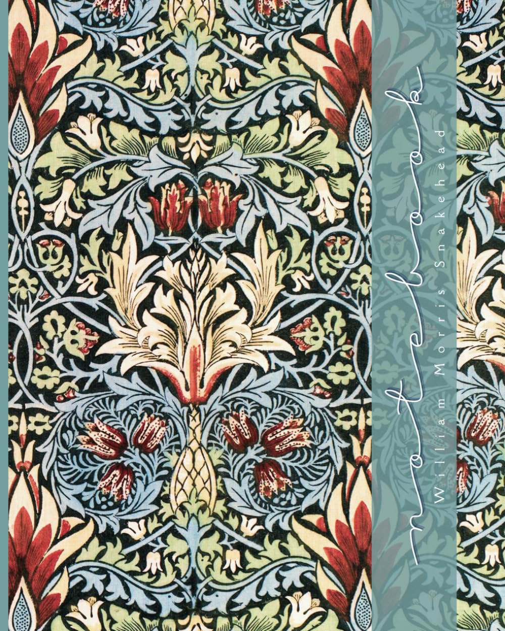 William Morris Notebook: Vintage Design College Ruled College Ruled 8x10 120 Lined Pages