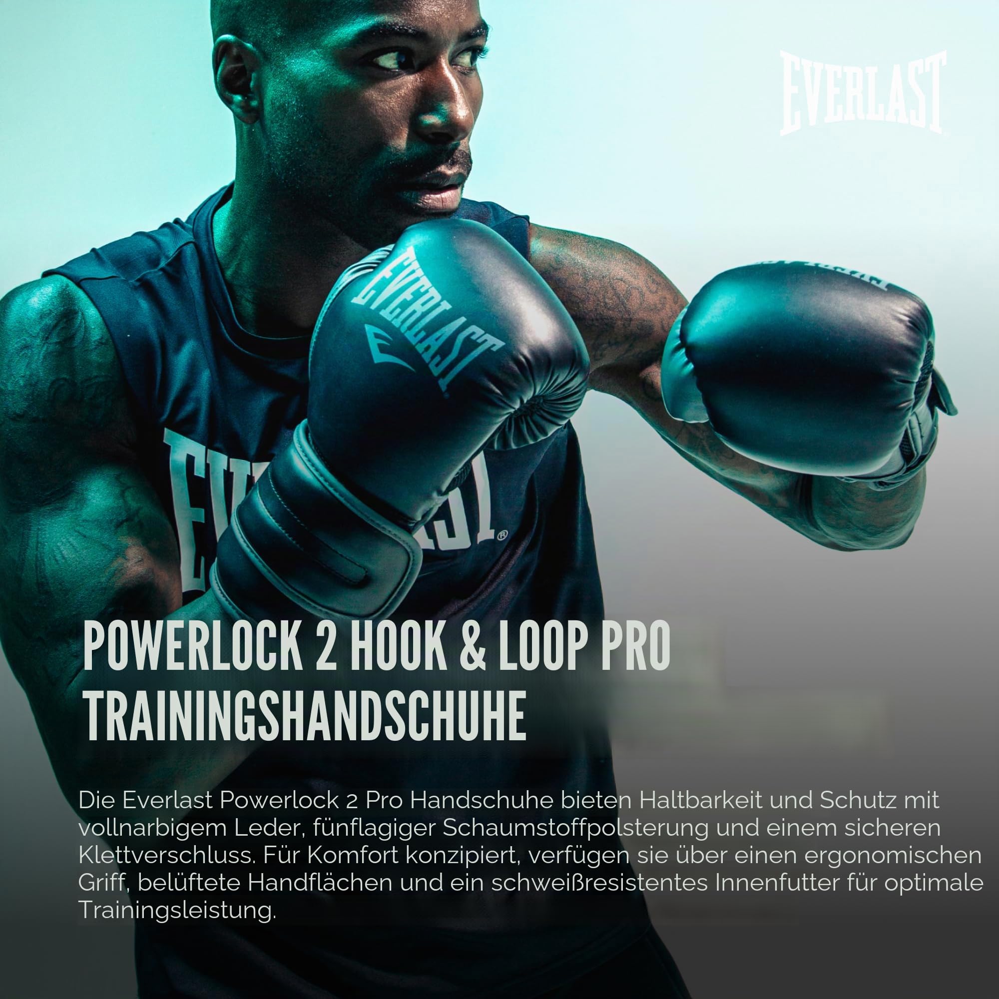 Everlast Powerlock OG & Powerlock 2R Boxhandschuhe, Trainingshandschuhe für Sandsack, Pratzen & Sparring, Klettverschluss, Advanced Foam Technologie, Ergonomischer Griff – Original Everlast Ausrüstung