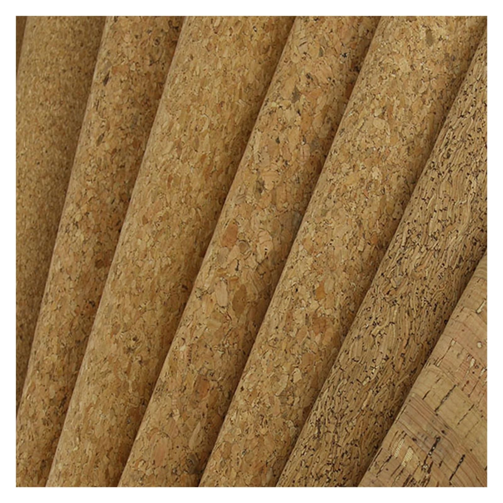 1 Meter PU-Kunstleder-PU-Stoff Mit Korkdruck | Holz 135 cm for Handtaschen, Schuhe, Geldbörsen, Krawatten, Bastelarbeiten(Color17)
