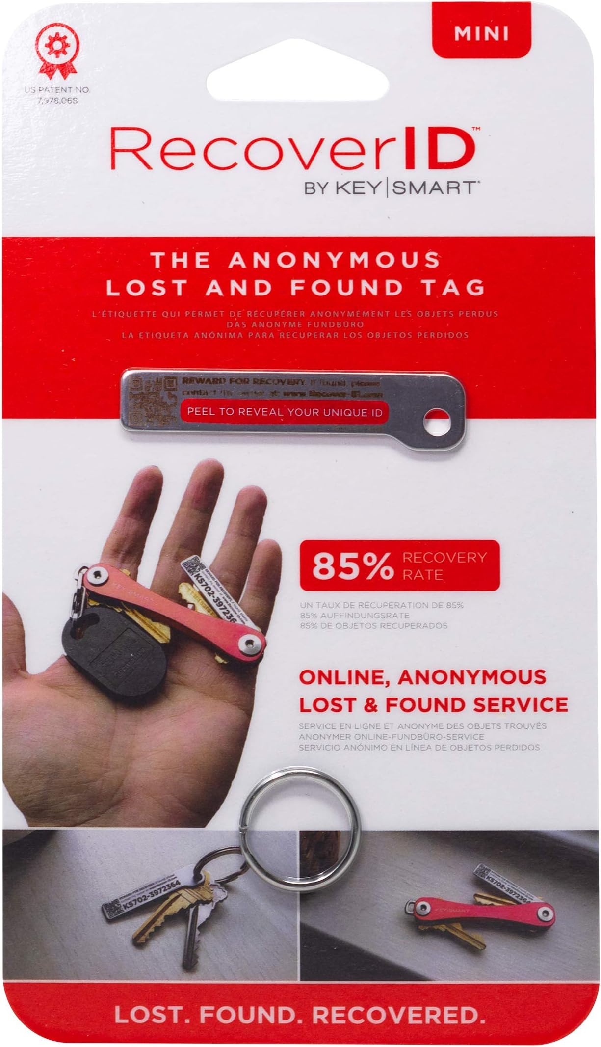 KeySmart RecoverID - Anonymous Lost and Found Tracker Tag