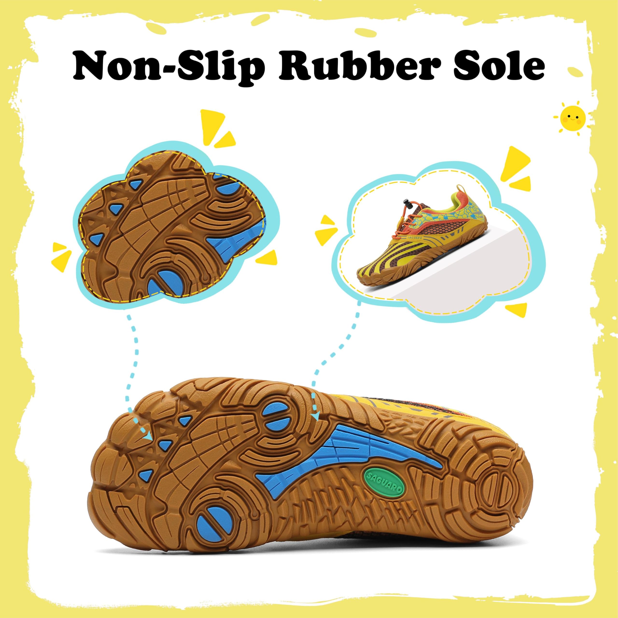 SAGUARO Niños Niña Zapatos de Agua Antideslizante Escarpines Secado Rápido 24-36 EU — view 5