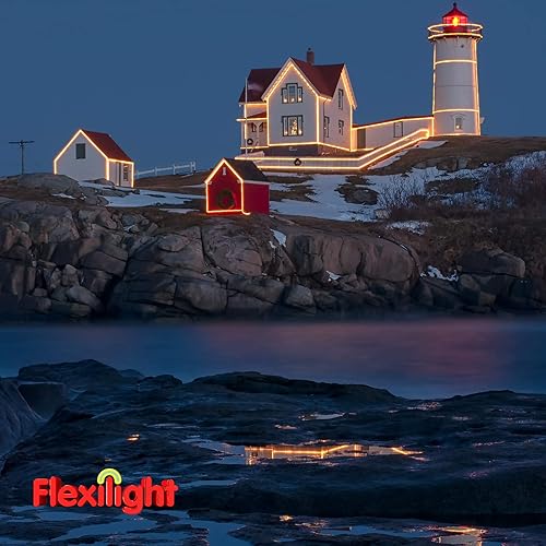 Miniatura 5 de Cuerda de luz incandescente de 120 V, 150 pies, 12 pulgada, 0.512 in, blanco cálido, uso en interiores y exteriores, flexible y duradera, fácil de