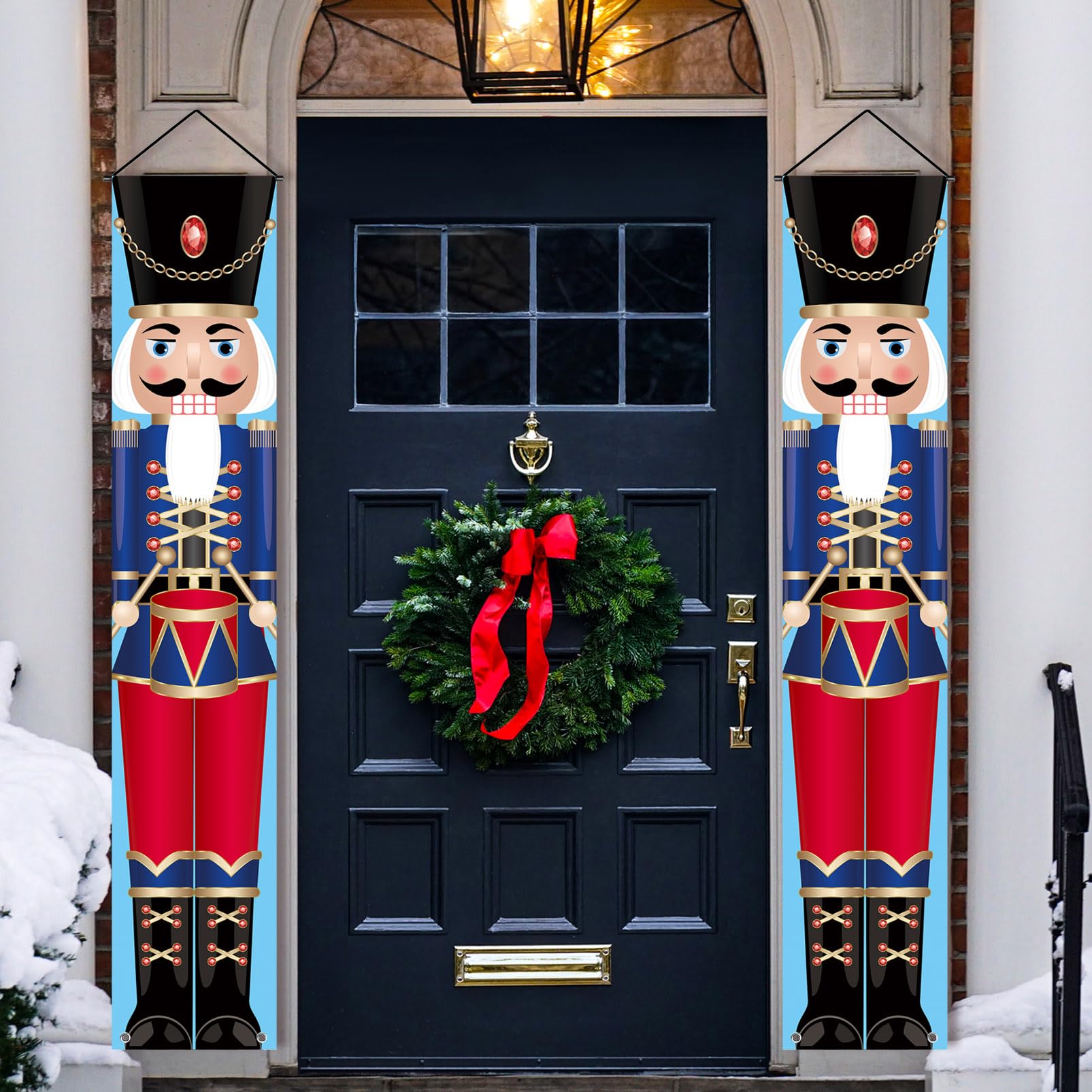 Couronne De Noël Pour Porte D'entrée, Décorations De Noël, Plaid De