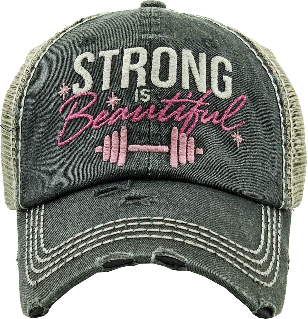 Funky Junque Womens Baseball Cap Distressed Vintage Unconstructed Embroidered Patch Hat