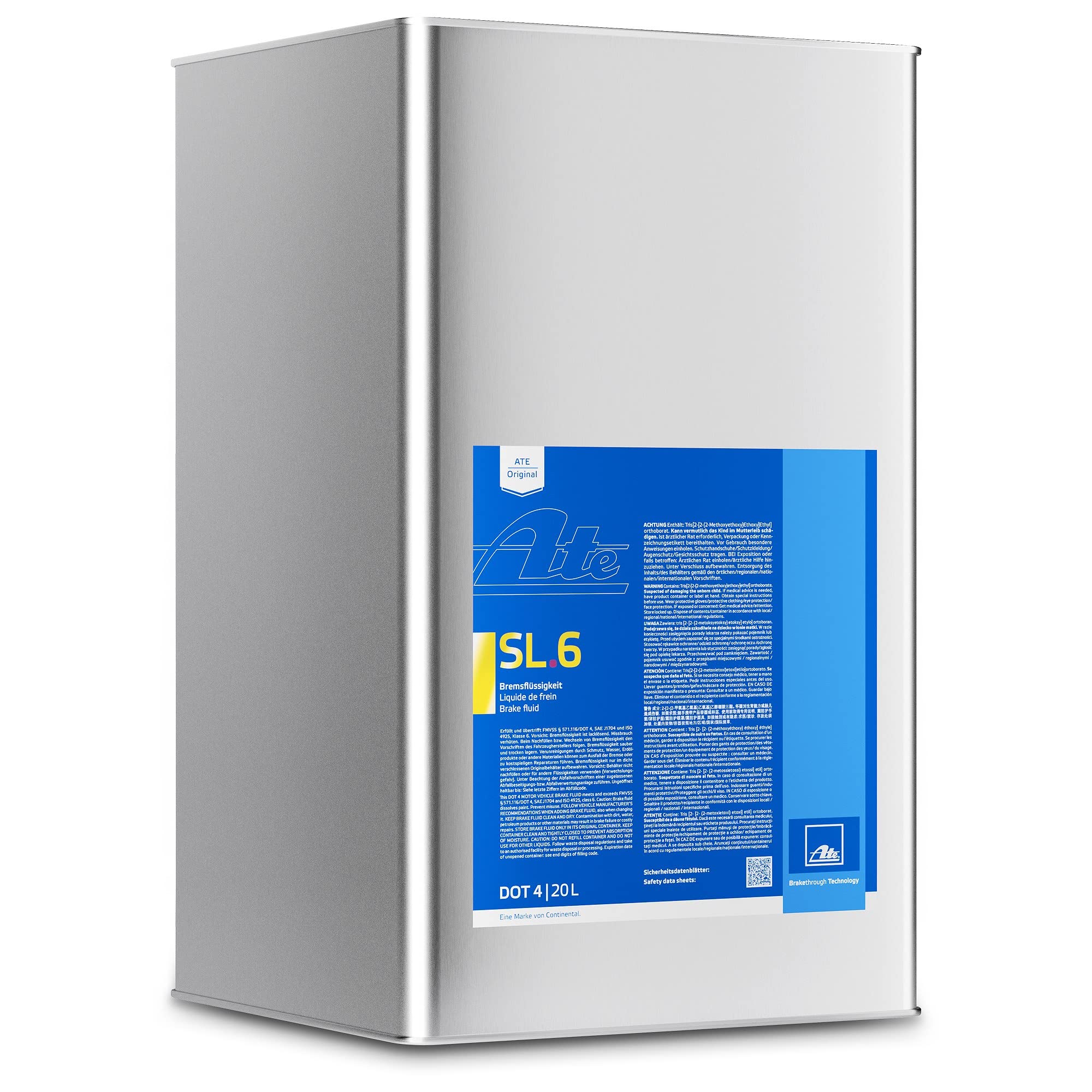 1x 20 l ATE Bremsflüssigkeit Brake Fluid SL.6 DOT 4