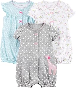 Simple Joys by Carter's baby-girls 3-pack Snap-up RompersRomper