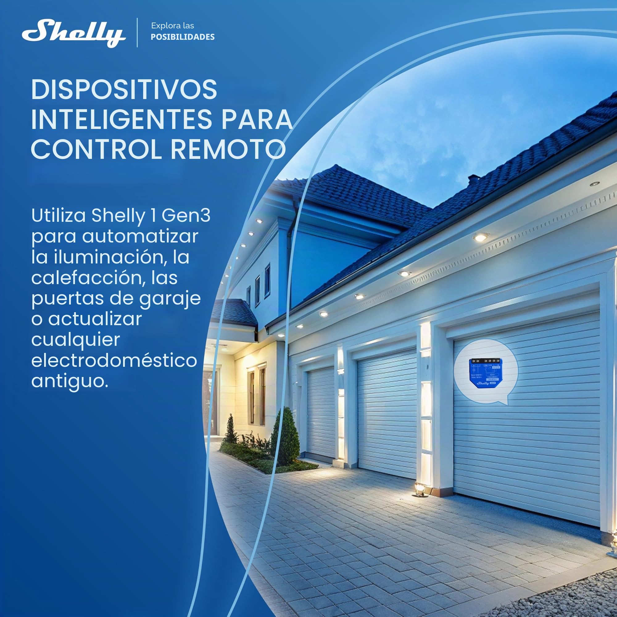 Shelly 1 Gen3 - Interriptor Relé Inteligente con contactos secos, Wi-Fi y Bluetooth, Control remoto de luz por App, Compatible con Alexa y Google Home, No requiere Hub, Chip Shelly de 8MB - 2 Piezas