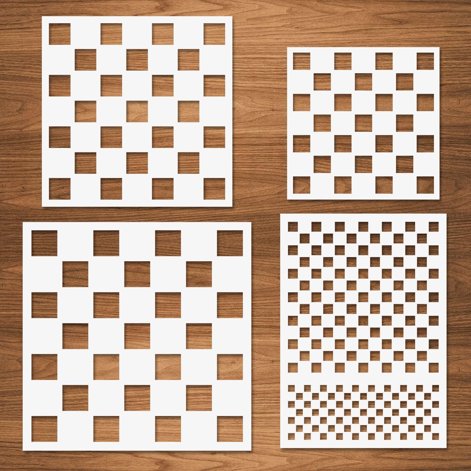 Amazon.com : Chess Board Stencil Checkered Best Vinyl Large ...