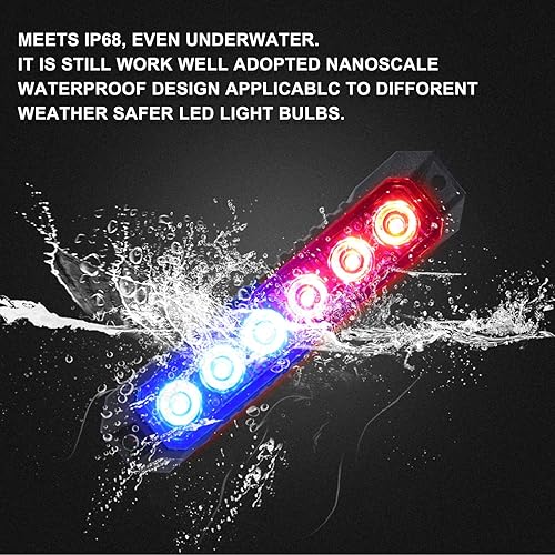 Miniatura 2 de Luces estroboscópicas para camiones, luces de emergencia para vehículos, luces intermitentes, 6 luces LED estroboscópicas, cabeza de luz de rejilla,