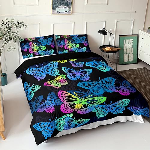 Miniatura 136 de Cartoon Cat Comforter Cover Set - Queen Size, Gradient Line Cat Bedding Set with Zipper for Kids Teens Boys Girls Adult Room Decor - 1 Quilt Cover 2