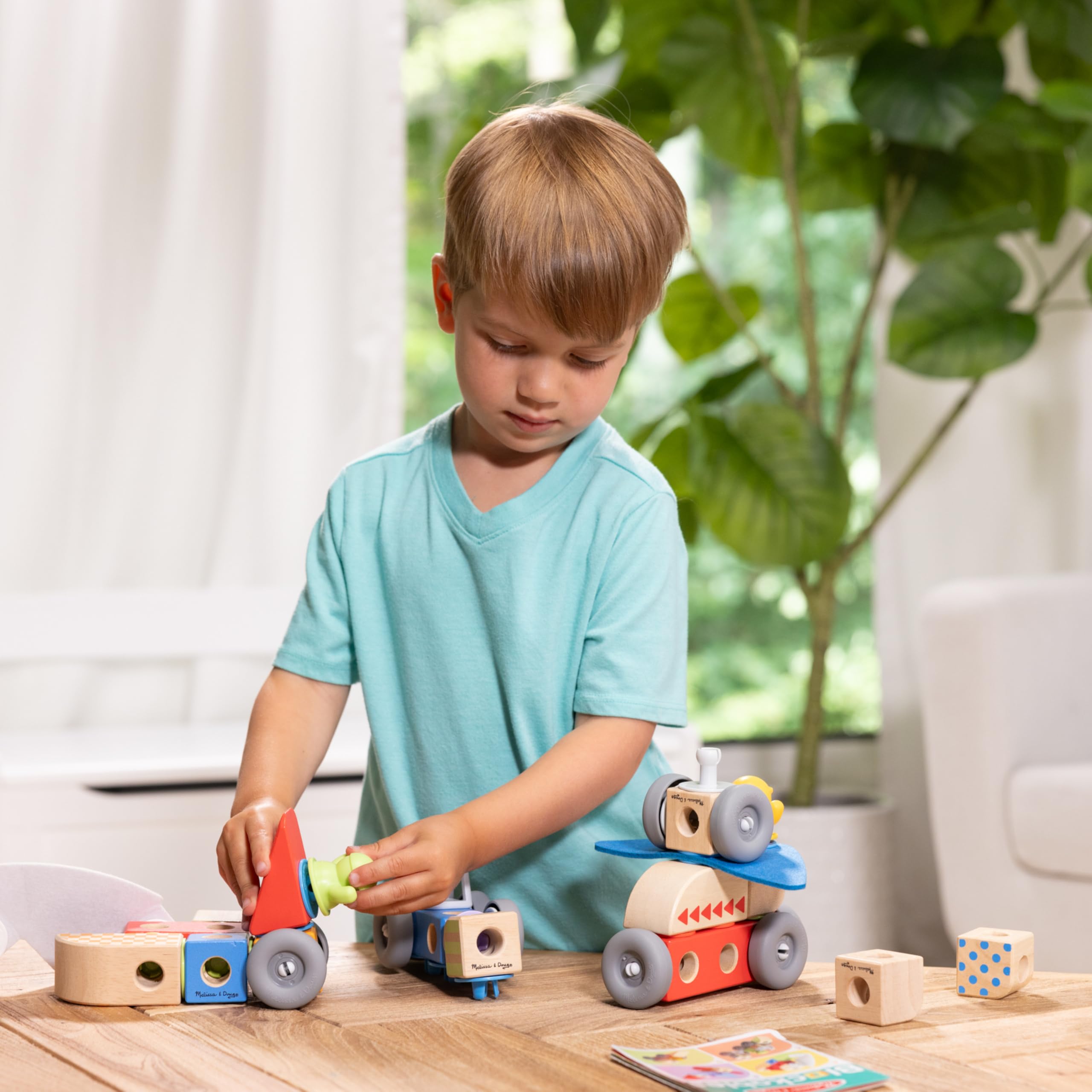 Melissa & Doug Blockables Snap And Play - Vehicles, Multi-color - Image 3