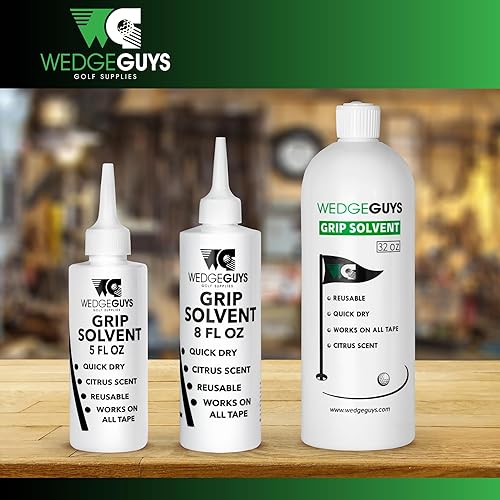 Miniatura 5 de Wedge Guys Disolvente profesional de cinta de agarre de golf para regripping palos de golf  Solución solvente de agarre de golf para fácil
