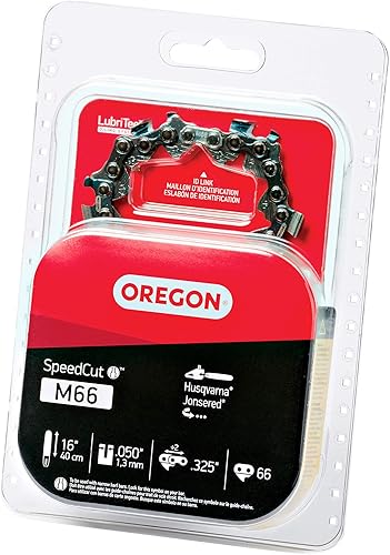 Miniatura 7 de Oregon M66 SpeedCut - Cadena de motosierra para barra de 16 pulgadas, paso de 0.325 pulgadas, calibre 0.050 pulgadas, 66 eslabones de transmisión,