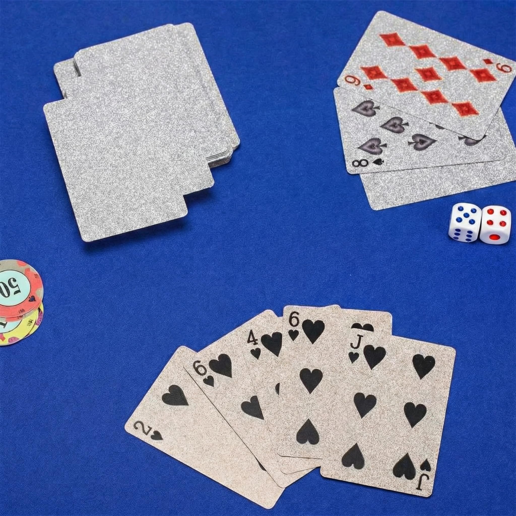 Buryeah Tappetino quadrato per mahjong da tavolo, 101 x 101 cm, in gomma, antiscivolo, grande, per mahjong e giochi da tavolo Mah-Jong, per giocare a poker Paigow per interni ed esterni (blu reale)