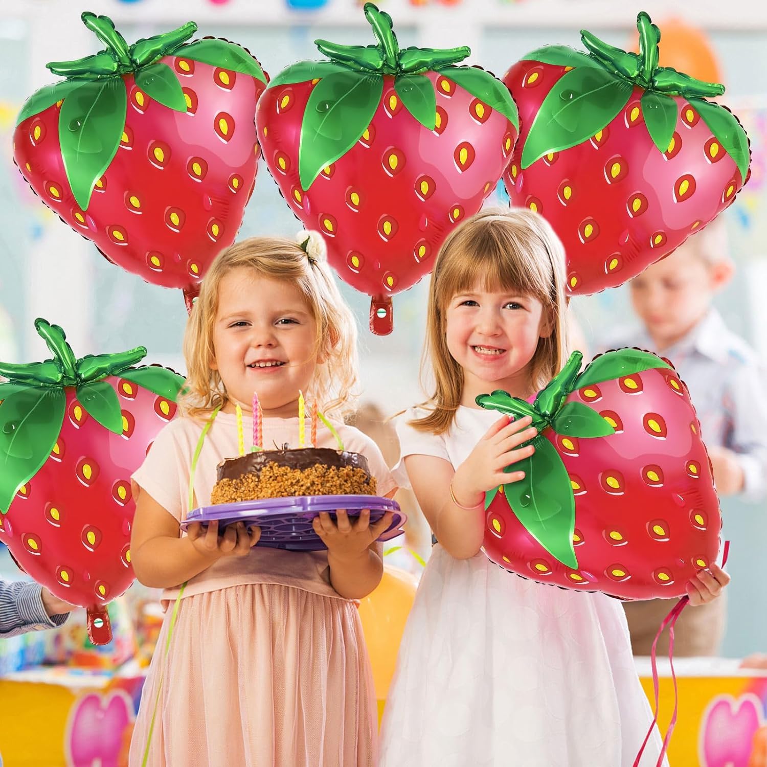 124 pezzi di palloncini in lamina a tema frutta e fragole, set di ghirlande, palloncini a forma di margherita e fiore, decorazioni per baby shower, feste di compleanno e matrimoni. - Italia