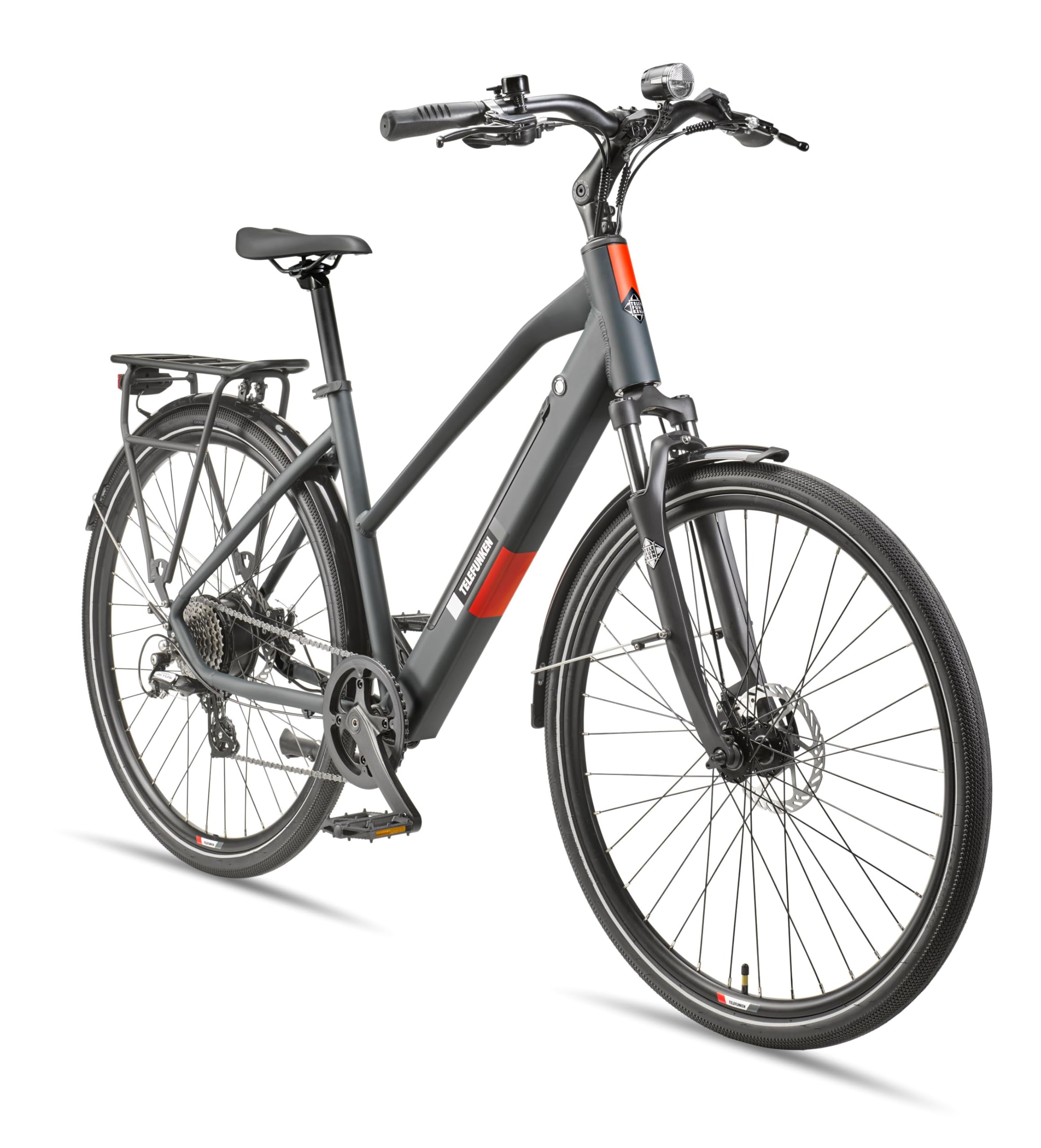 TELEFUNKEN E-Bike 28 Zoll Fahrrad für Damen | Trekking Pedelec mit 8-Gang Kettenschaltung & Scheibenbremsen