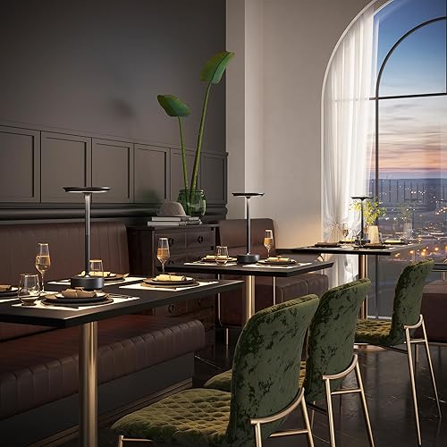 Miniatura 4 de Paquete de 2 lámparas de mesa recargables inalámbricas, portátiles de 5000 mAh, luz de mesa para exteriores, lámpara de mesa LED de atenuación