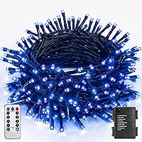 Vista 14 de ITICdecor Luces de Cadena de Navidad de 33 pies con 100 LED, Luces de Cadena de Hadas Estrelladas Impermeables a Batería, 8 Modos de Luces