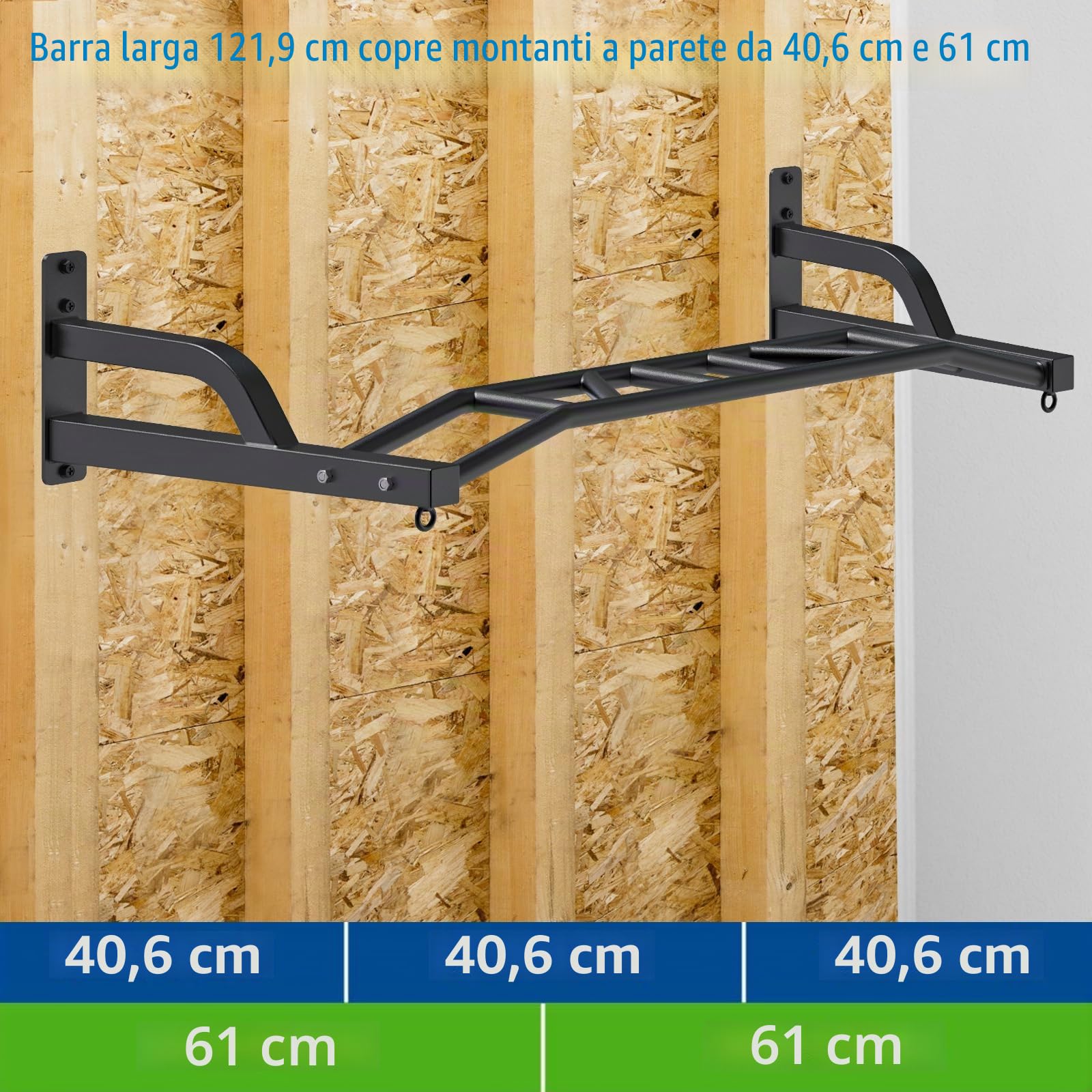 SELEWARE Heavy Duty Pull Up Bar a Parete Multi-Funzione Chin up Bar con Sistema di Carrucole a Cavo Home Gym LAT Pulldown Workout Attachments Heavy Bag Hanger