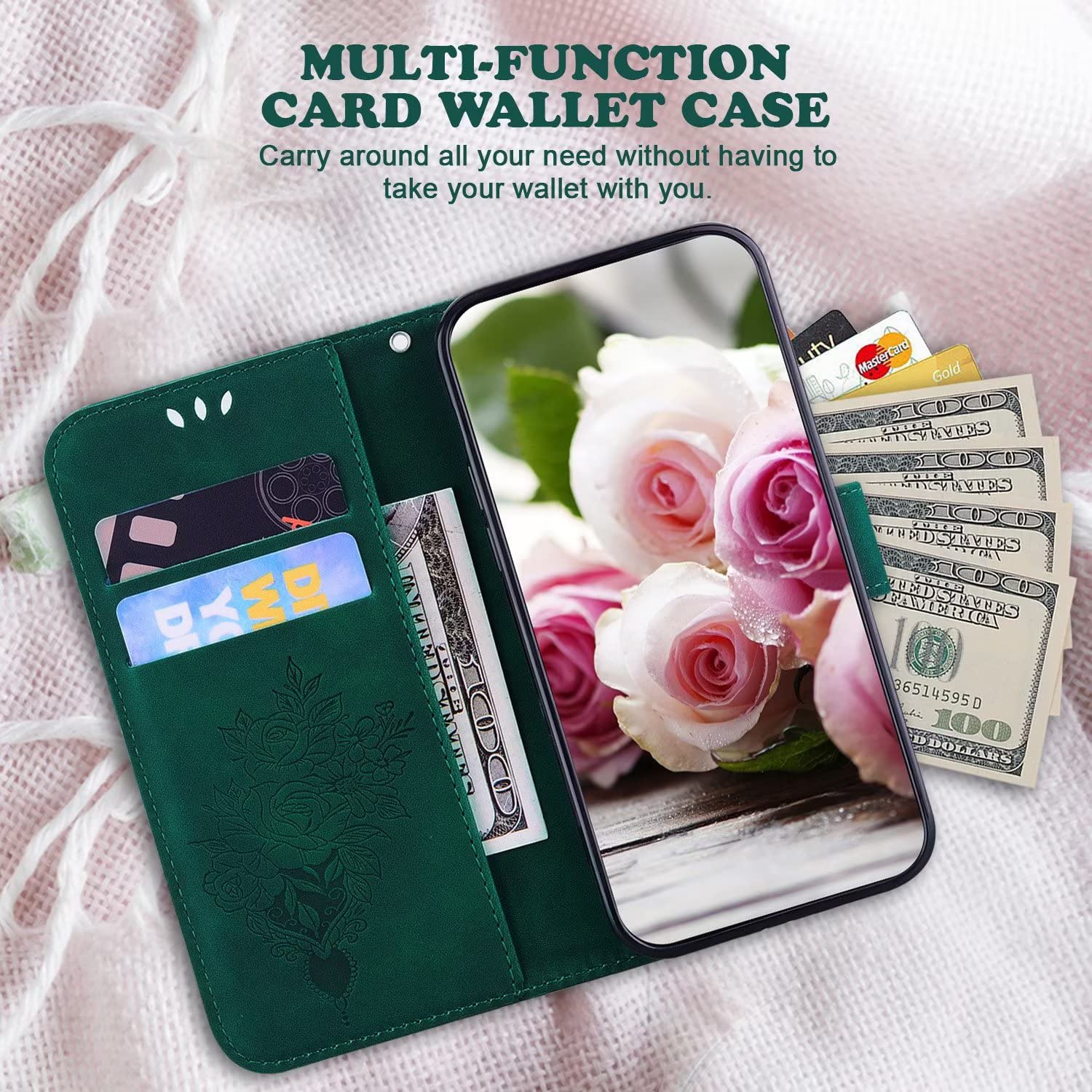 LEMORRY Cover per Nokia 2.2 Custodia Cuoio Pelle Portafoglio Flip