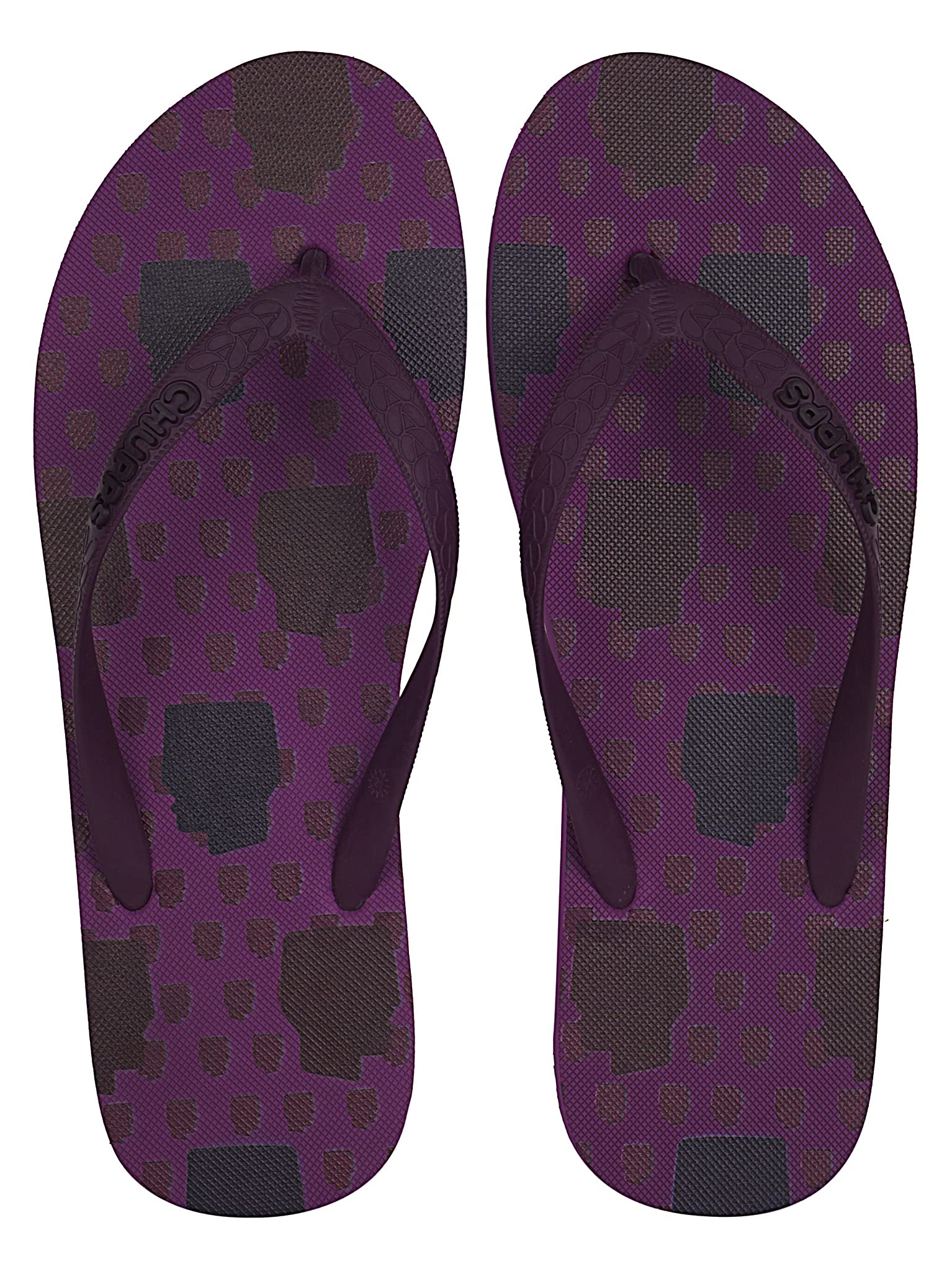 CHUPPS Womens/Girls Natural Rubber Flip Flops Slippers, Indian Impressions Designs, Comfortable & Ultra-Light, Dual Colored Straps, Non-Slip & Long Lasting Digital Prints - Crushed Violets(7UK) (B09TFCKH4K) Amazon Price History, Amazon Price Tracker