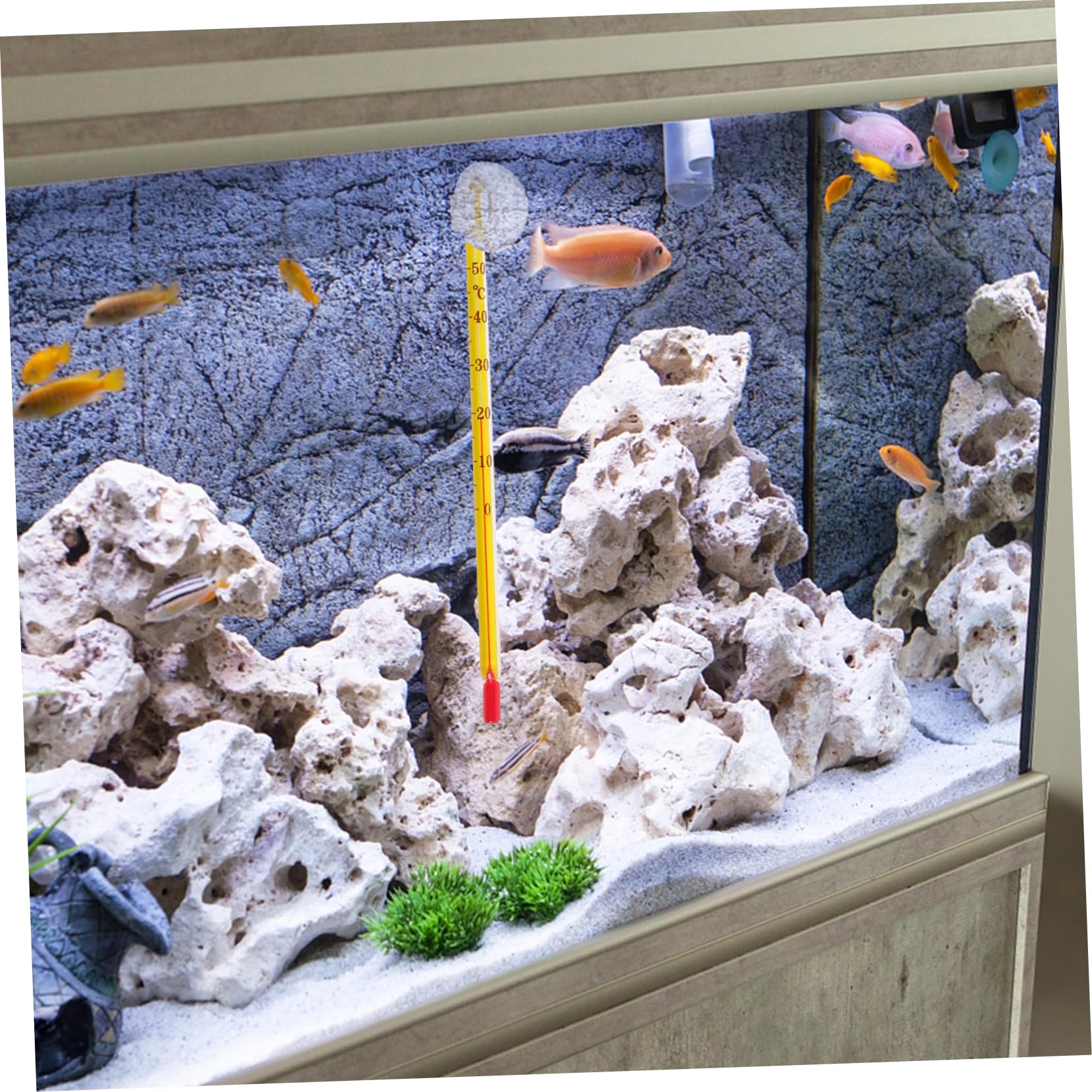 ifundom 2 Series De Acuario Agua Tanque Digital Accesorios Condujo Pecera Flotante De Pescado Temperatura Peces Termómetros De Acuario El Plastico 10 Piezas*2