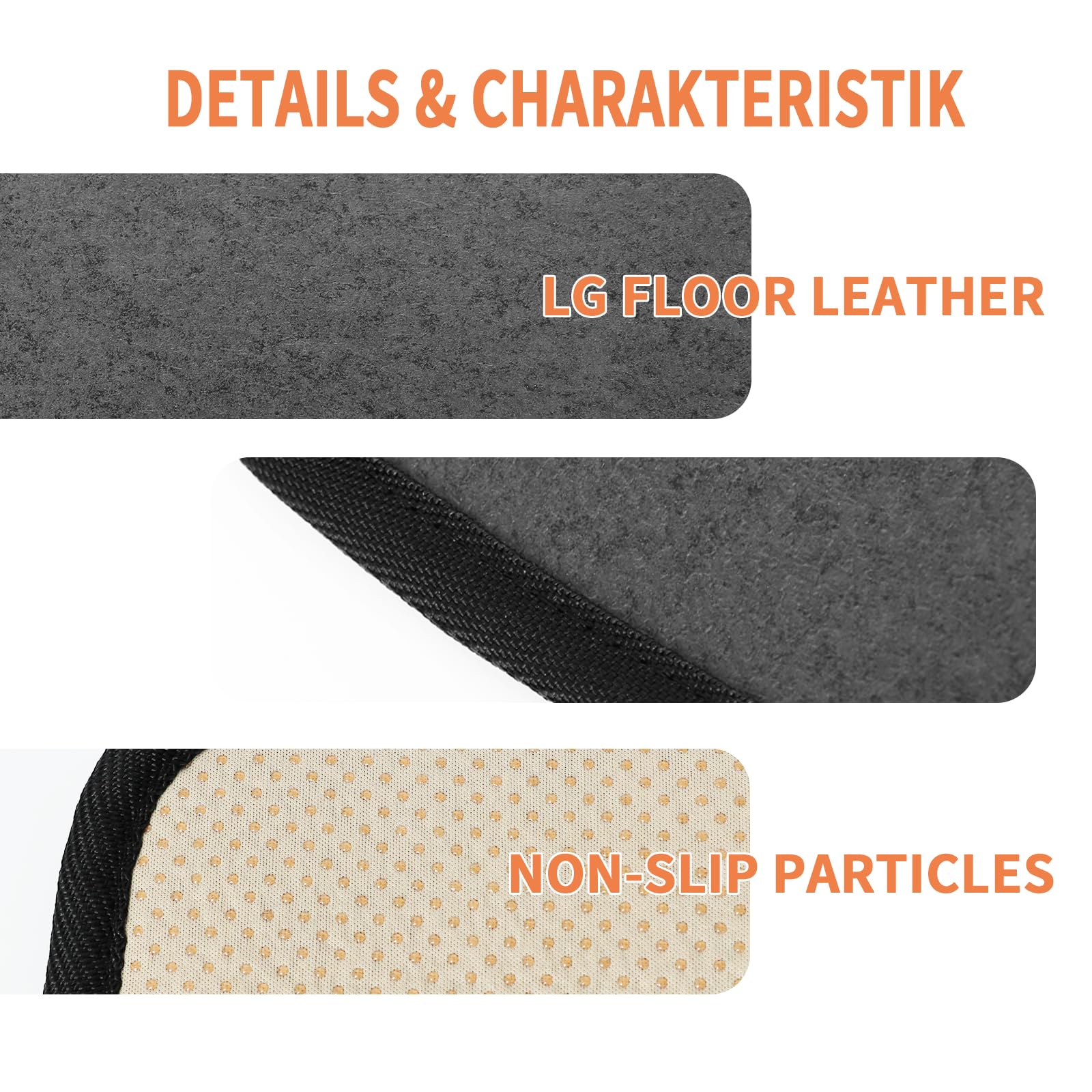 Tapis de sol électrique chauffant sous le bureau, chauffe-pieds chauffant – Chauffage des orteils 230 V pour bureau et maison (noir)