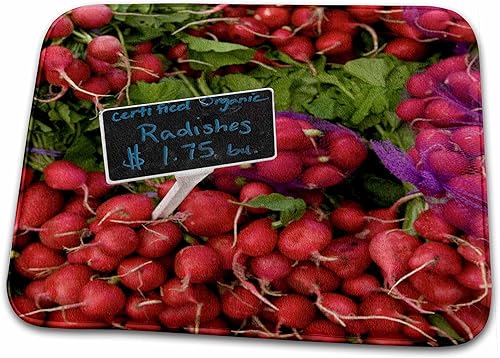 3dRose Washington, Seattle, Ballard Farmers Market, Radishes... - Bathroom Bath Rug Mats (rug-96545-1)