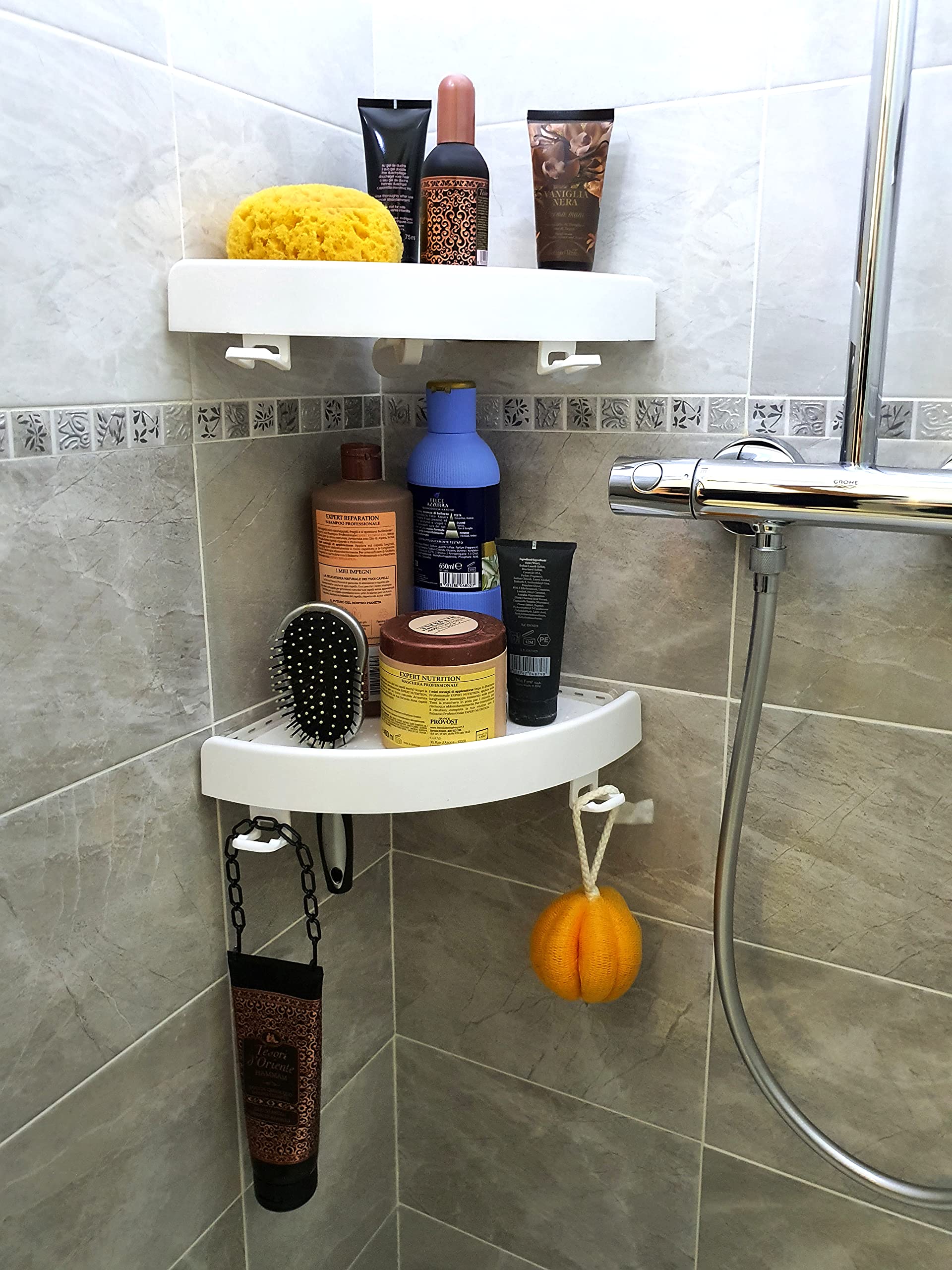 Étagère Douche Sans Percage ZVZM - 3 Pièces Acier Inoxydable - Porte Savon Et Shampoing - Adhésif Fort