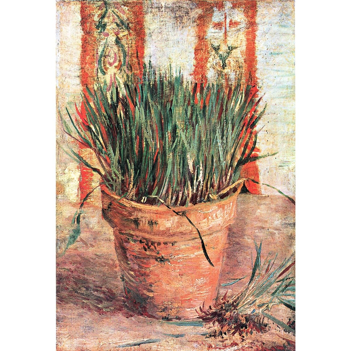 Pot de fleurs avec ciboulette impression Van Gogh premium - 2