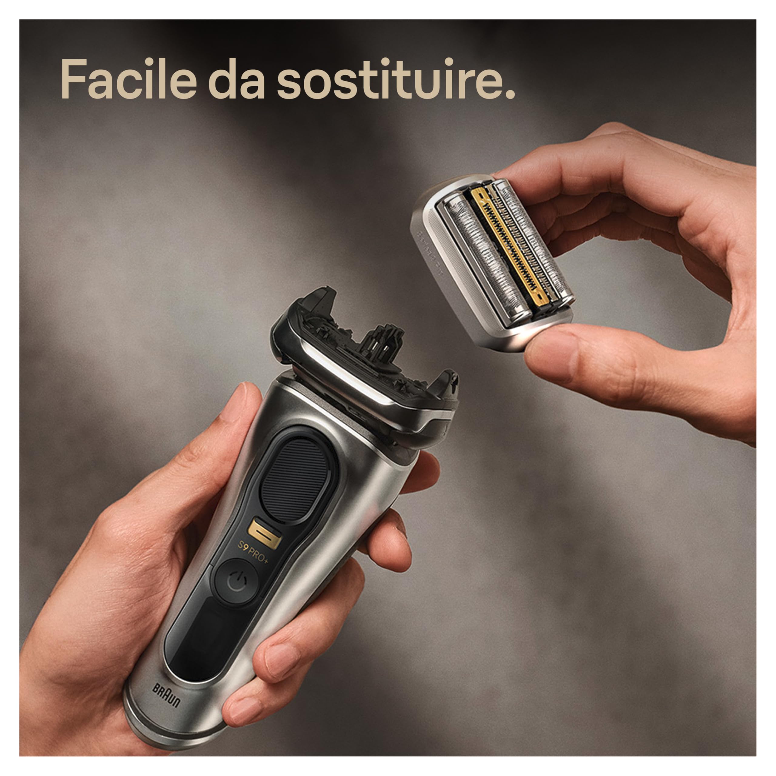 Braun Serie 9 PRO+ 94M, Testina Braun Serie 9 Originale per Rasoio Elettrico Barba, Recupera Il 100% Delle Prestazioni Del Tuo Regolabarba Uomo, Compatibile Con Tutti I Rasoi Series 9