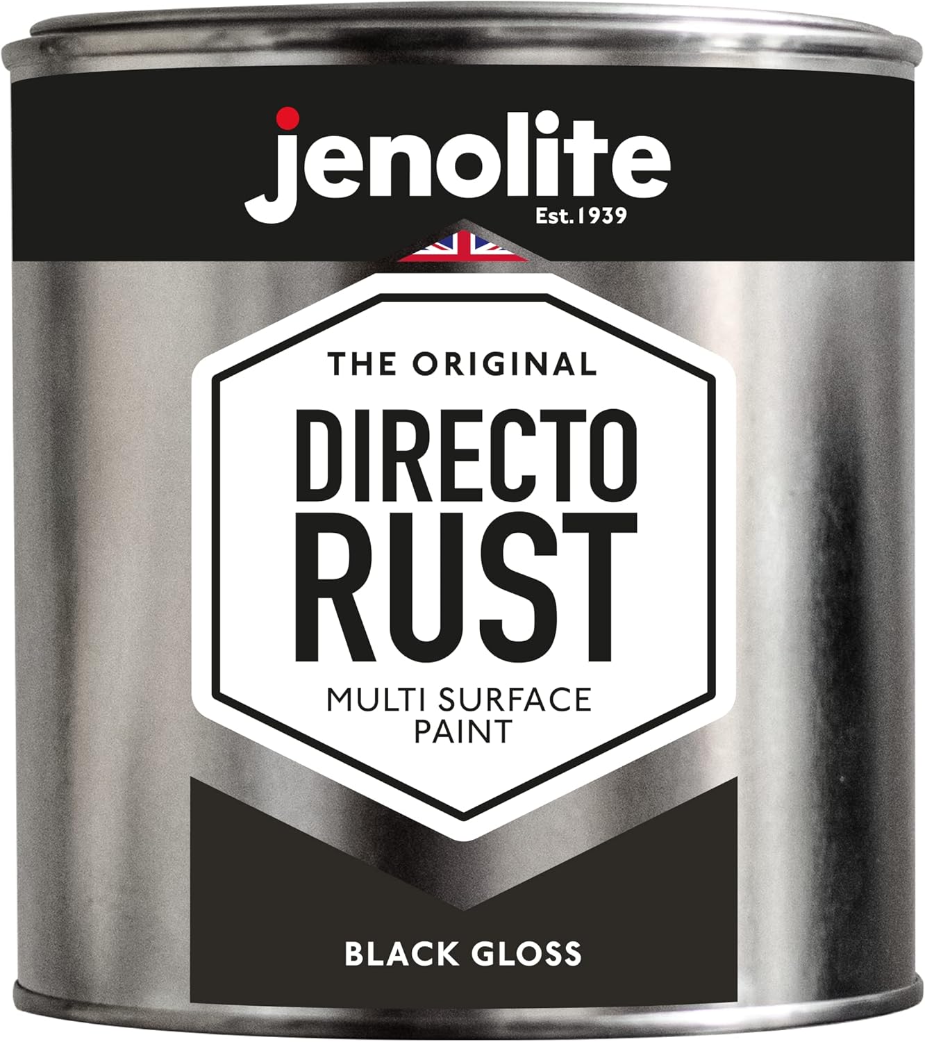 JENOLITE Directorust Black Gloss Multi Surface Paint For Use On