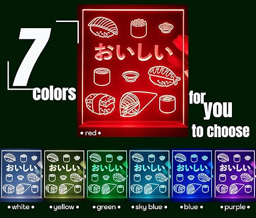Miniatura 2 de AdvPro Sushi japonés buen gusto mesa LED neón noche luz y lámpara cambio de color 4 modos st5s12-j5017-c