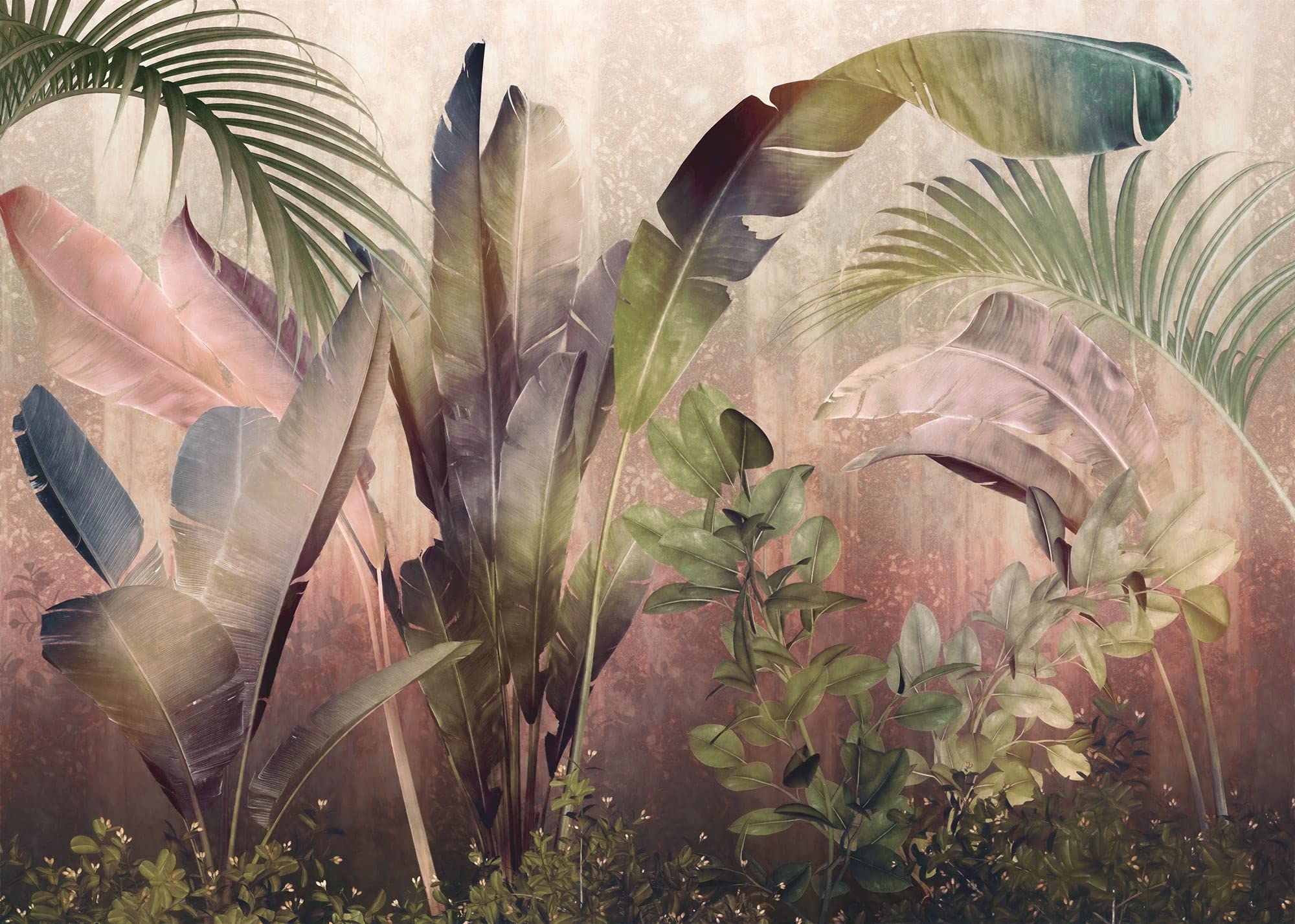 Komar Vlies Fototapete - Rainforest Mist - Größe 350 x 250 cm, Bahnbreit 50 cm - Tapete, Schafzimmer, Wohnzimmer