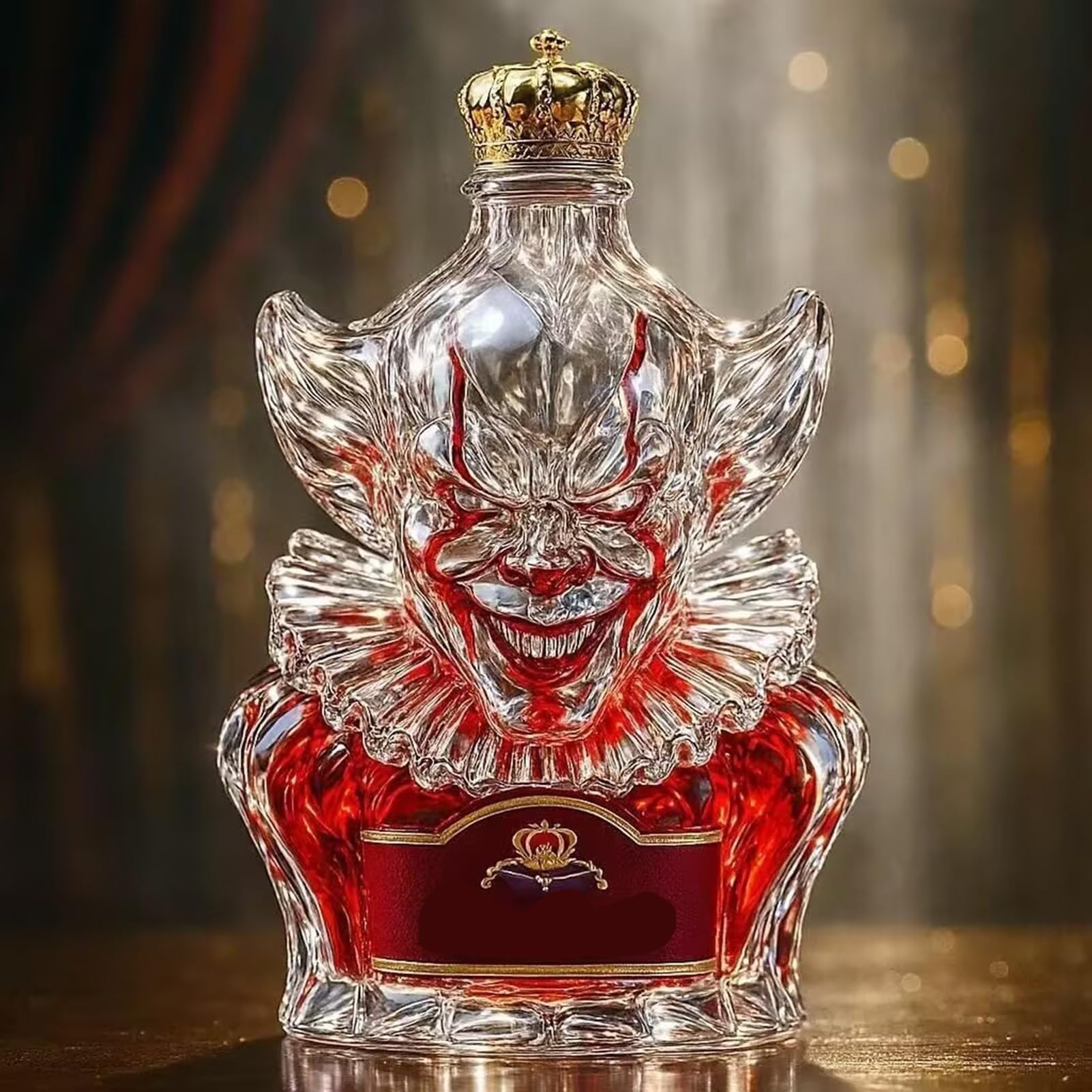 VHcgCGJ Animal-shaped decanter, 300ML Whiskey Decanter Wine Bottles Art Statue Figurine - Clown Liquor Decanters(C)