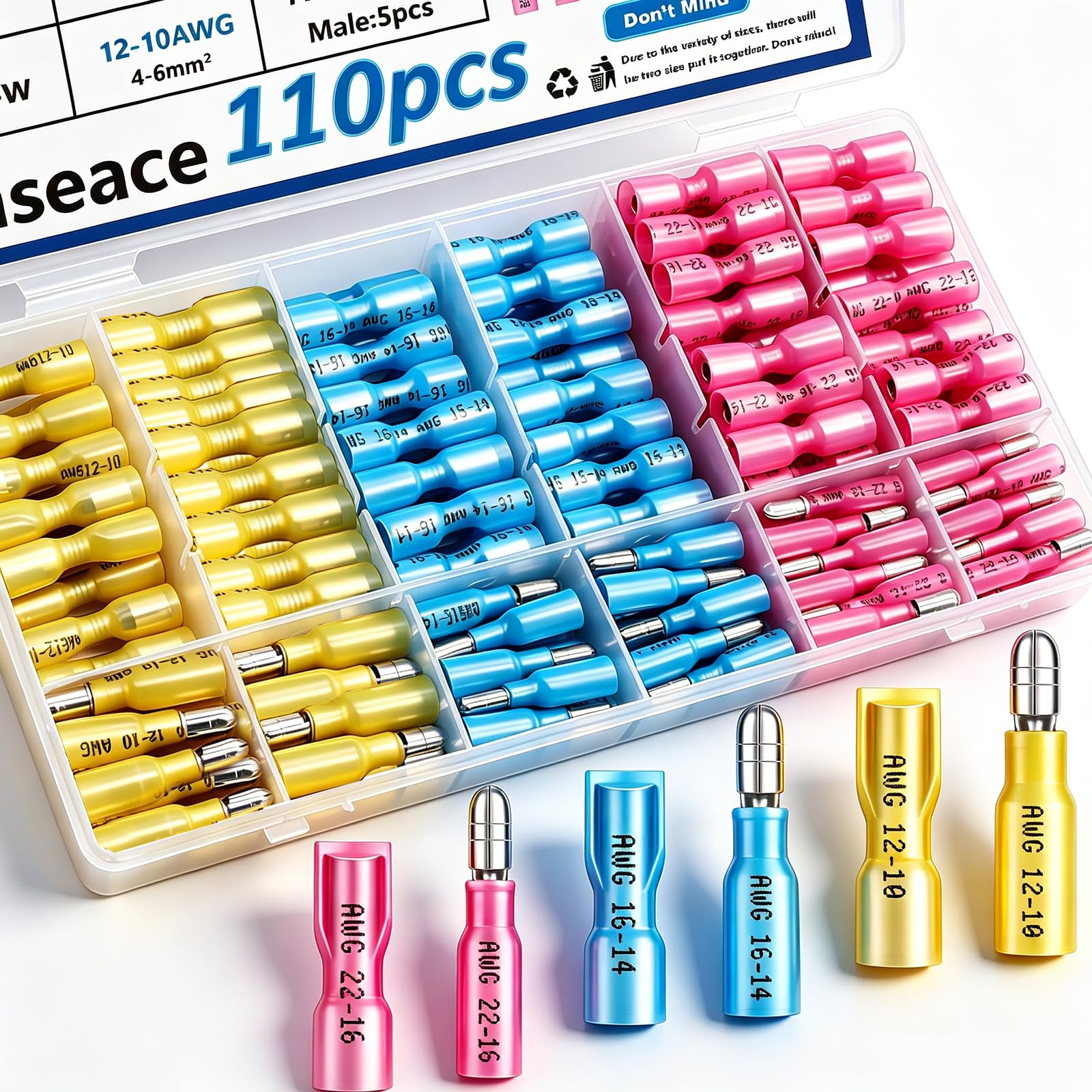 Conectores termorretráctiles de bala impermeables que evitan cortocircuitos eléctricos 7