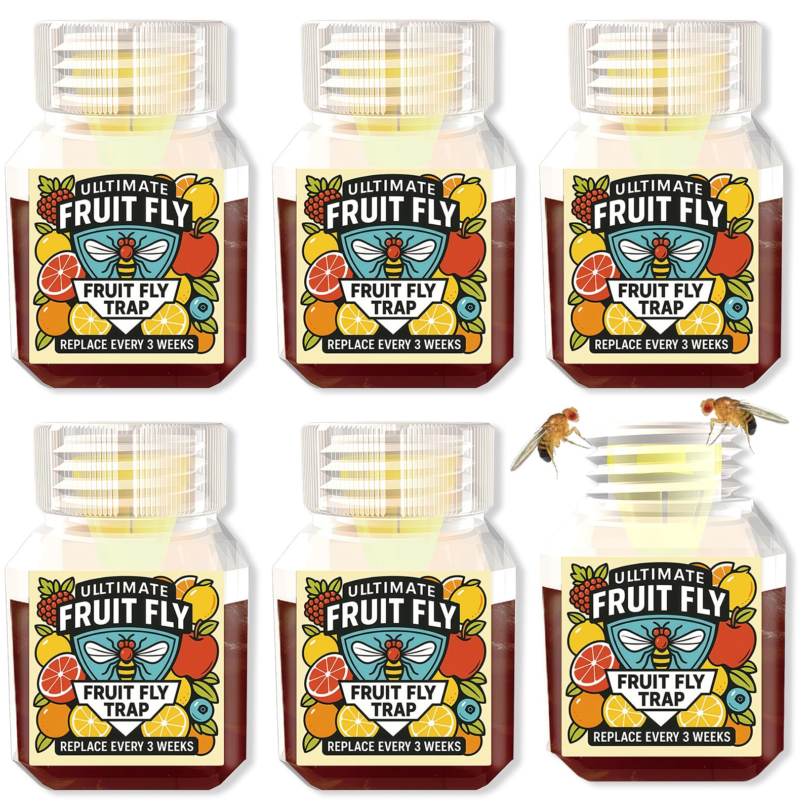 Fruit Fly Trap Paper Catcher - Instantly Attracts (6PCS-A)