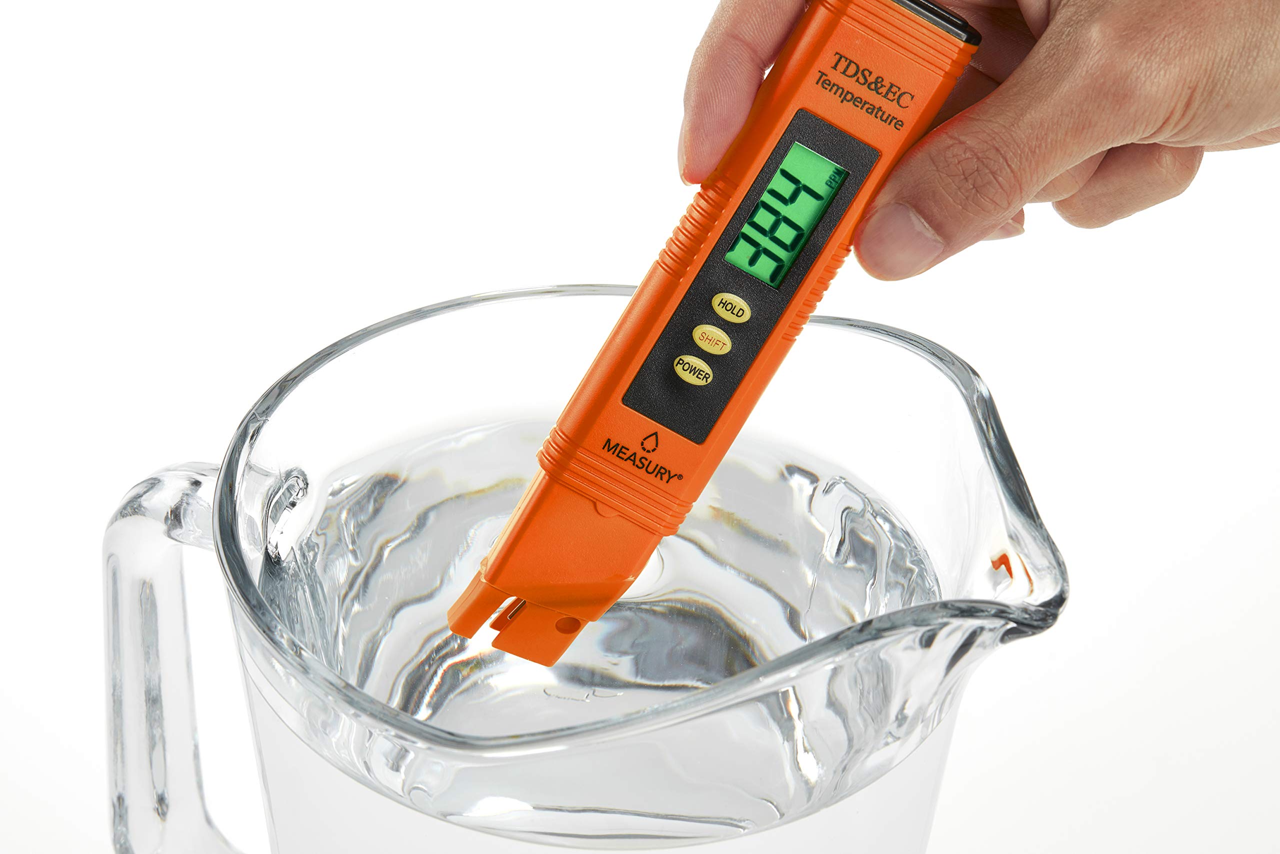Measury Testeur TDS et Testeur EC - Conductimetre, Testeur Eau Aquarium, Testeur Eau Piscine - Testeur d'eau Potable