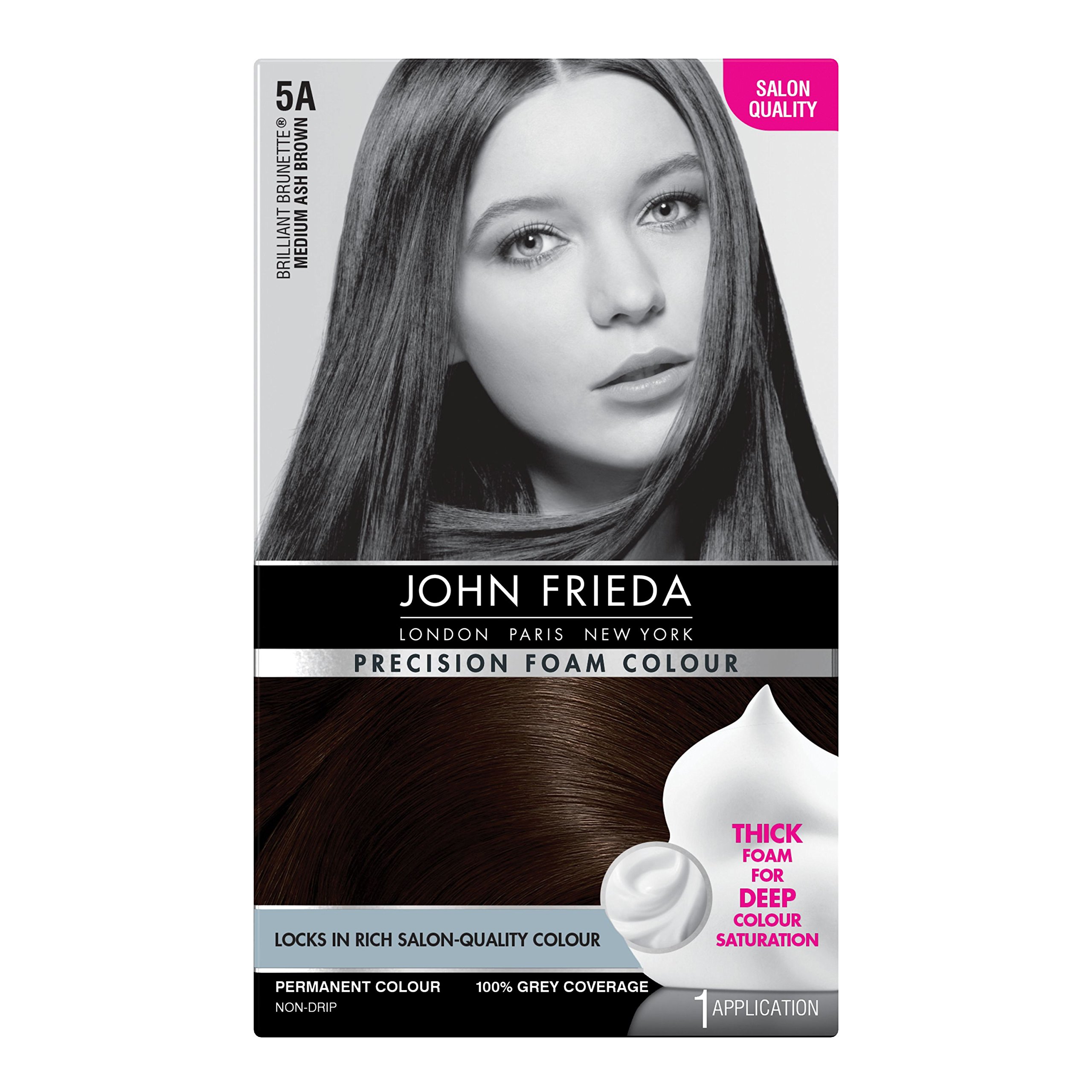 John Frieda Precision Foam Colour Hair Dye 5a Medium Ash Brown